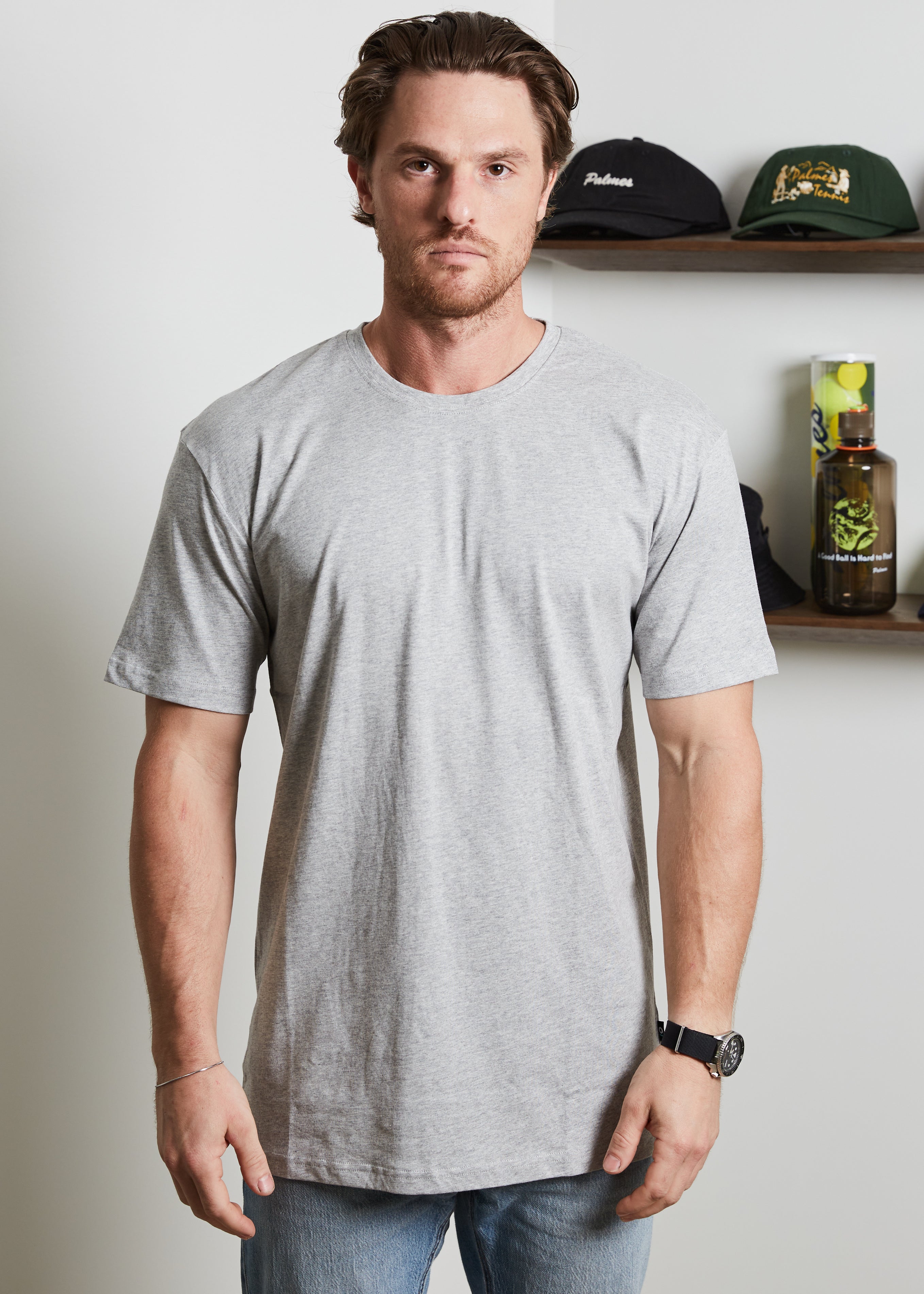 The Classic Tee - 195GSM - Heather Grey