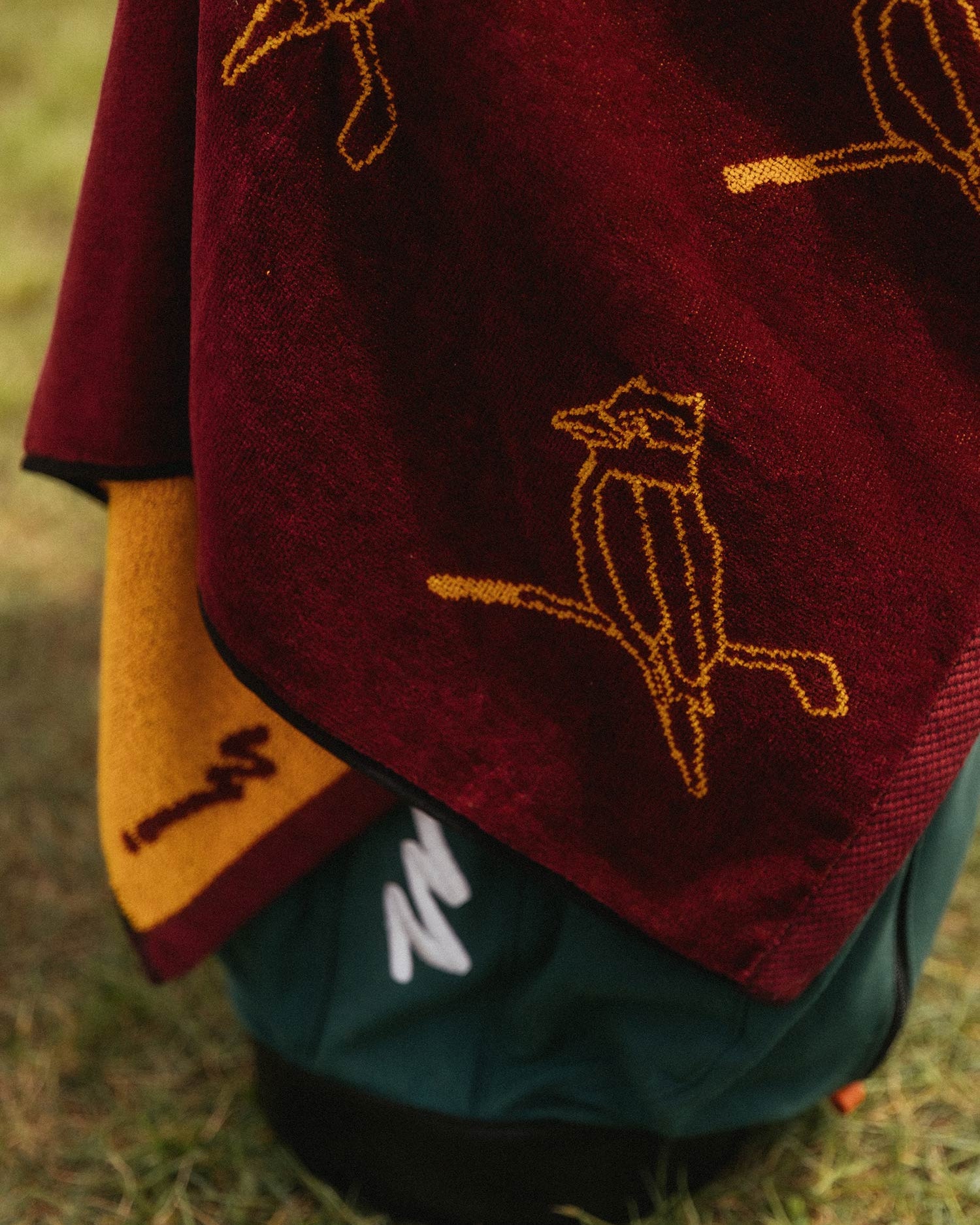 Kooka Icon Towel - Merlot/Gold