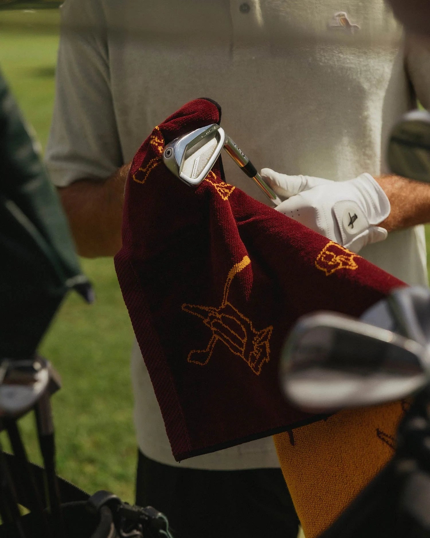 Kooka Icon Towel - Merlot/Gold