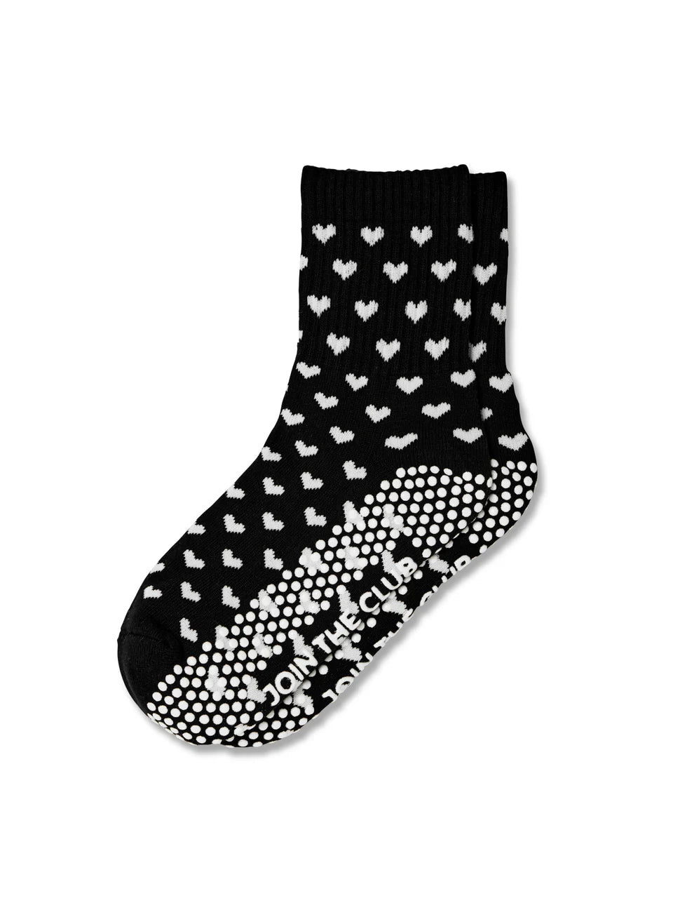 Heart Crew Pilates Grip Sock - Black