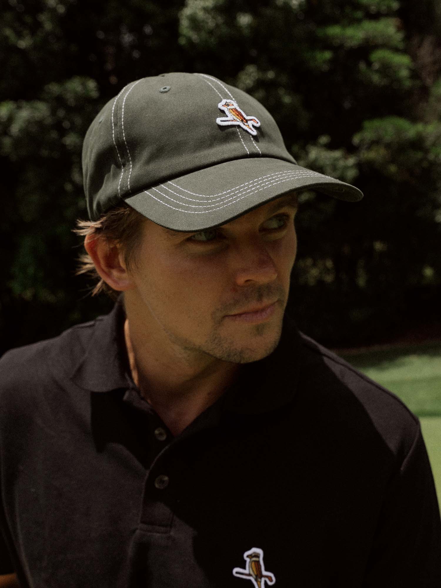 Kooka 6 Panel Cap - Pine Green