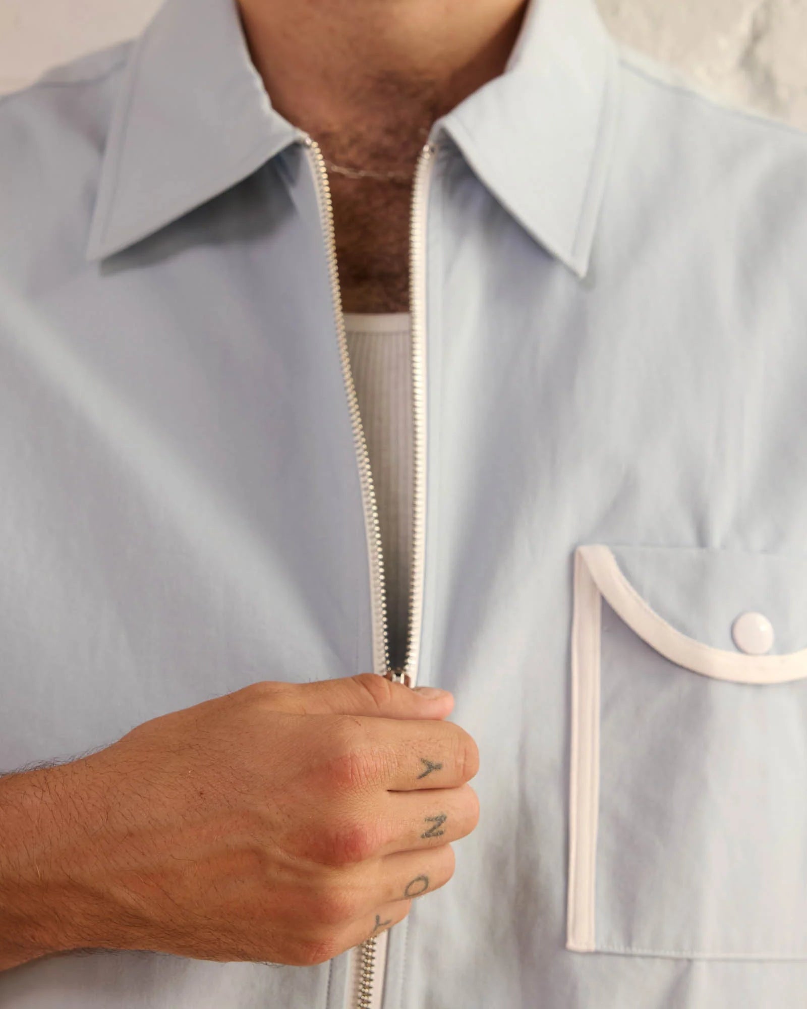 Piping Pocket Shirt - Iceberg