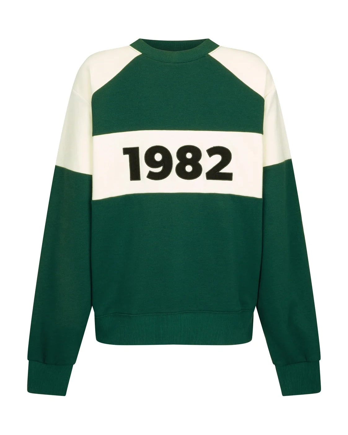 1982 Contrast Knit Sweater - Forest