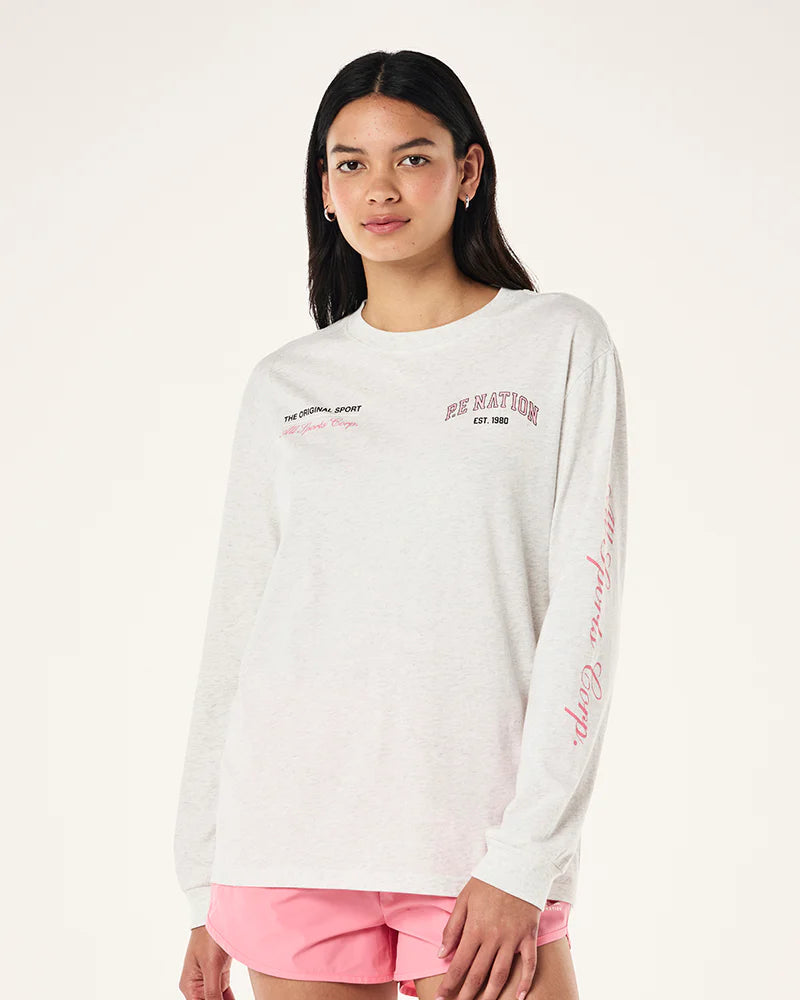 Base long sleeve tee - Grey Marle