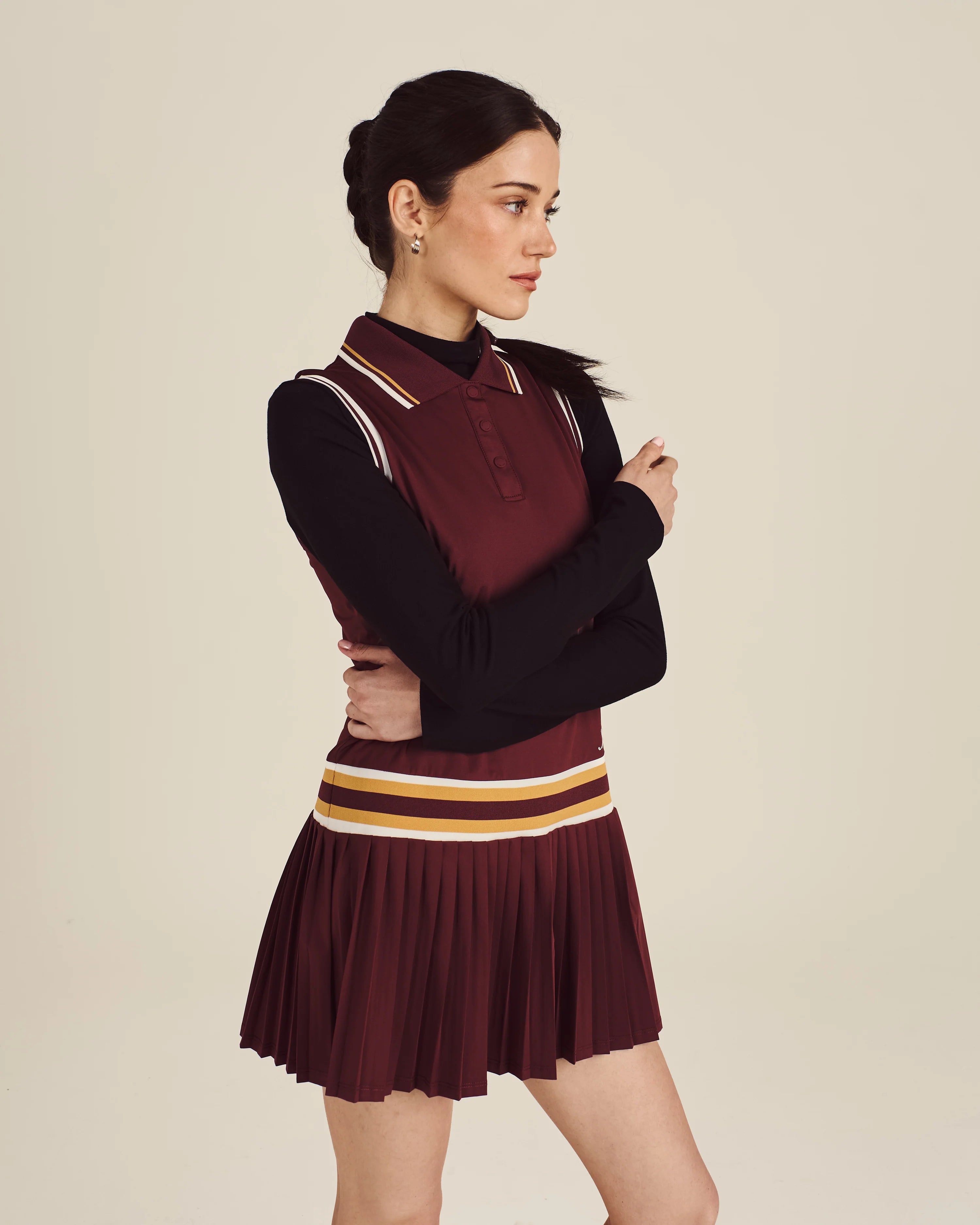 Bella Dress - Red Mahogany
