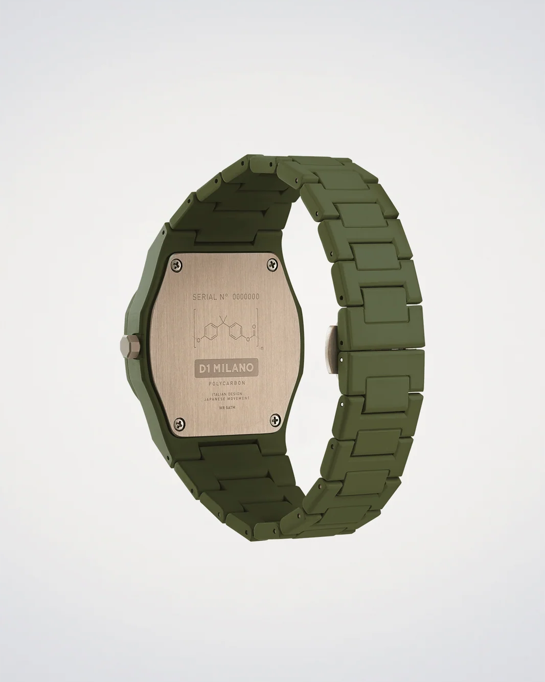 Military Green Polycarbon Watch - 40.5mm