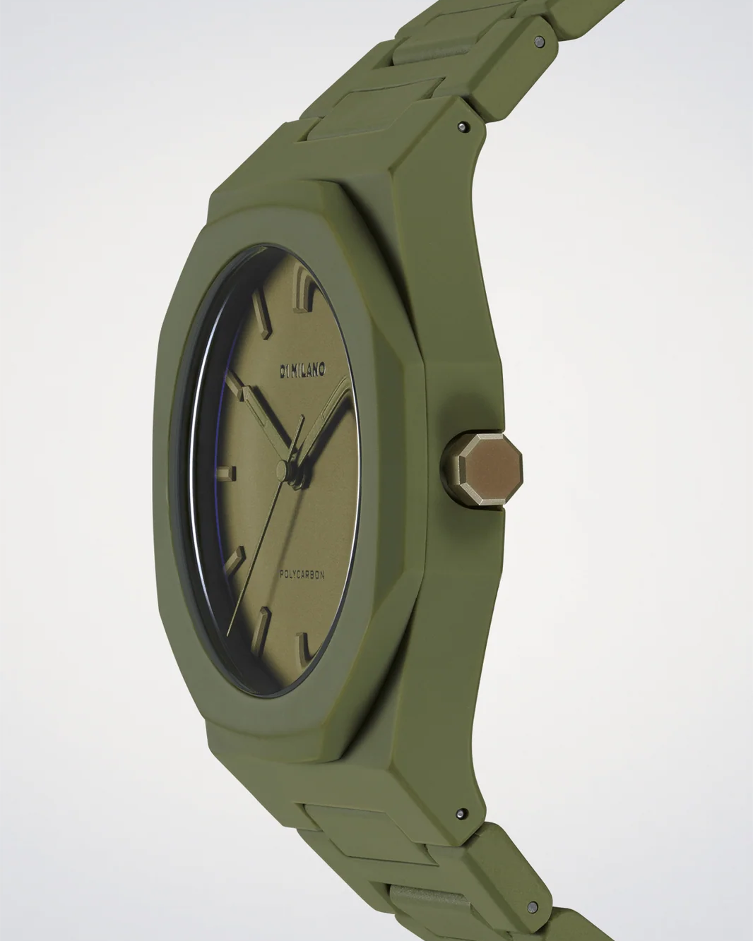 Military Green Polycarbon Watch - 40.5mm
