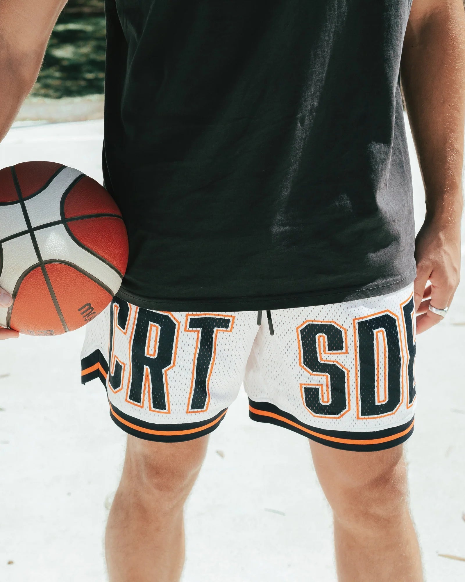 DPOY Basketball Shorts - Cream and Orange