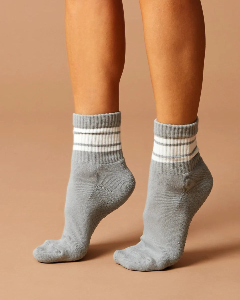 Retro Crew Grip Sock - Grey