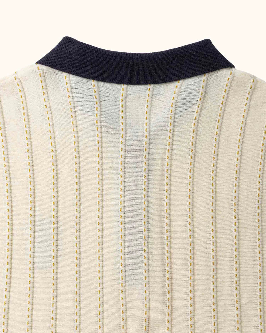 Fine Knotch Polo - Ivory
