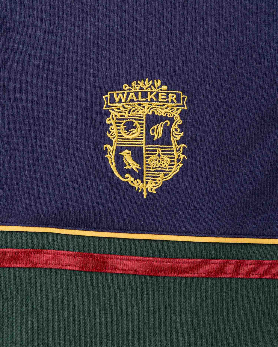 Crest Rugby Polo - Navy/Forest