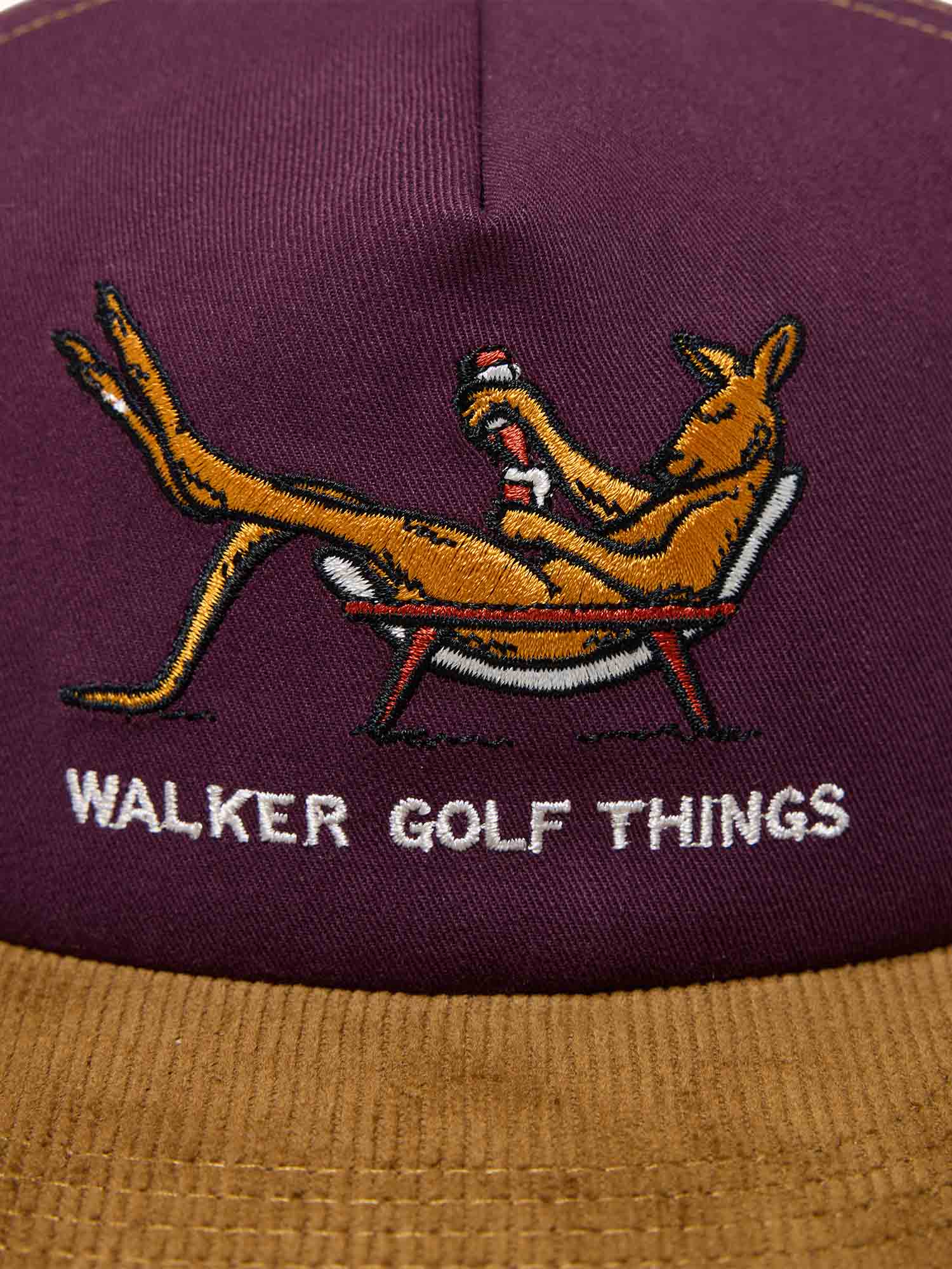 Knock Off Box Mid Cap - Merlot / Gold