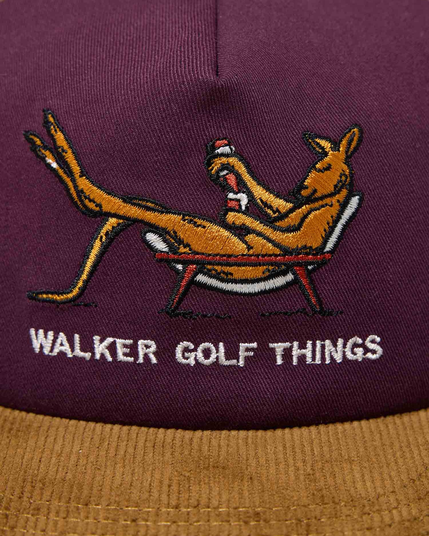 Knock Off Box Mid Cap - Merlot / Gold