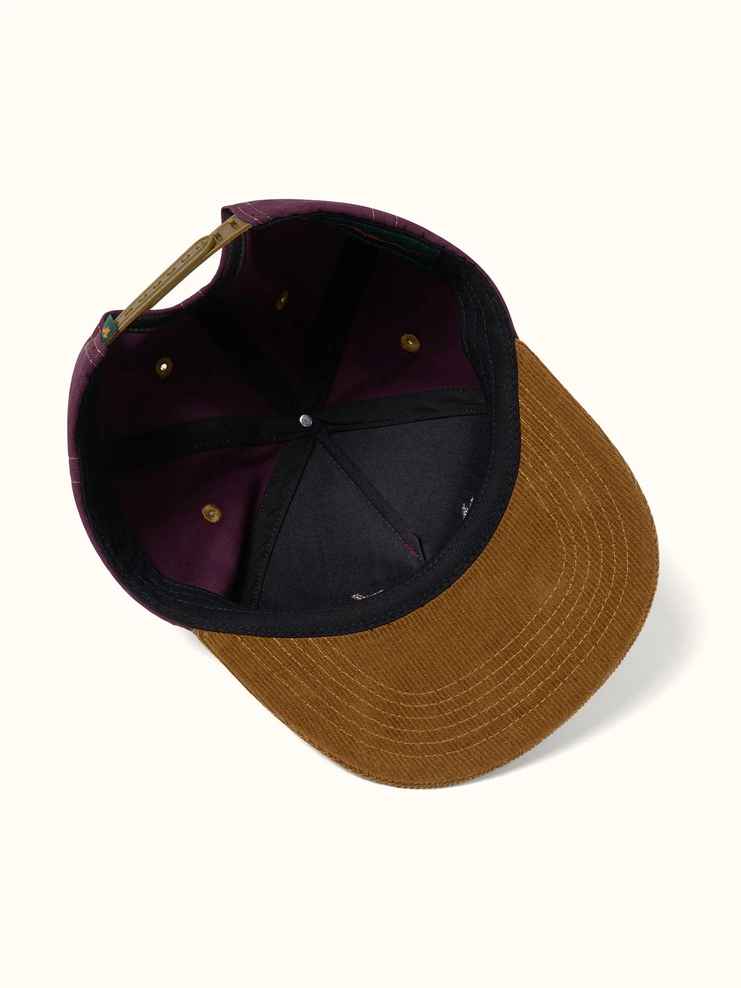 Knock Off Box Mid Cap - Merlot / Gold