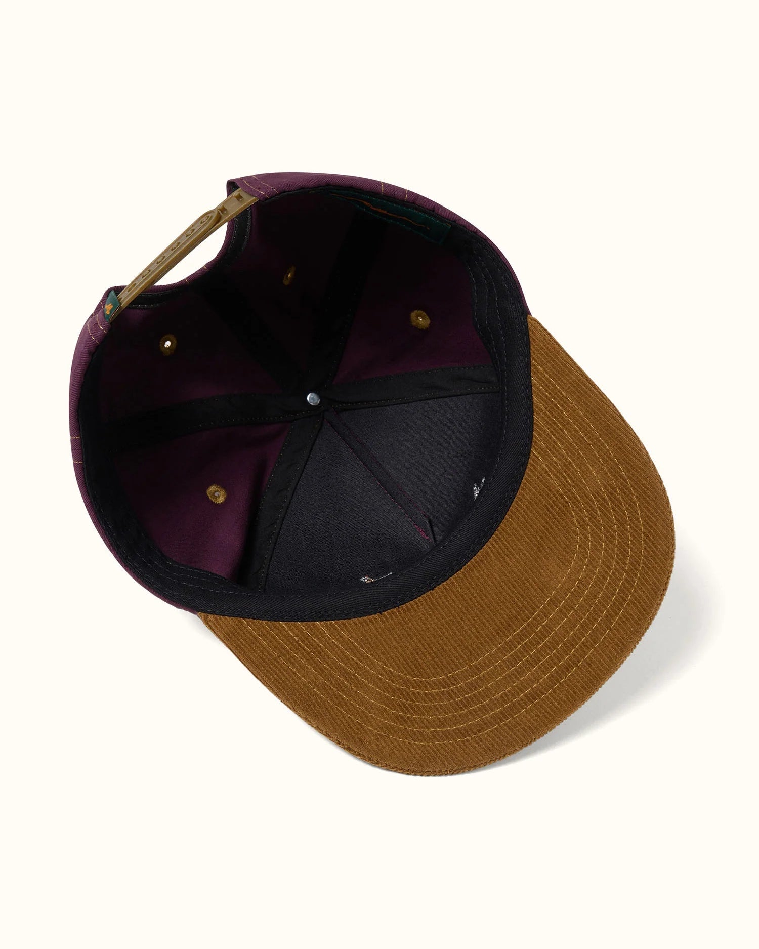 Knock Off Box Mid Cap - Merlot / Gold