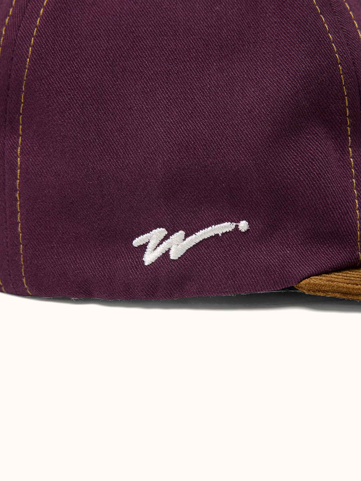 Knock Off Box Mid Cap - Merlot / Gold