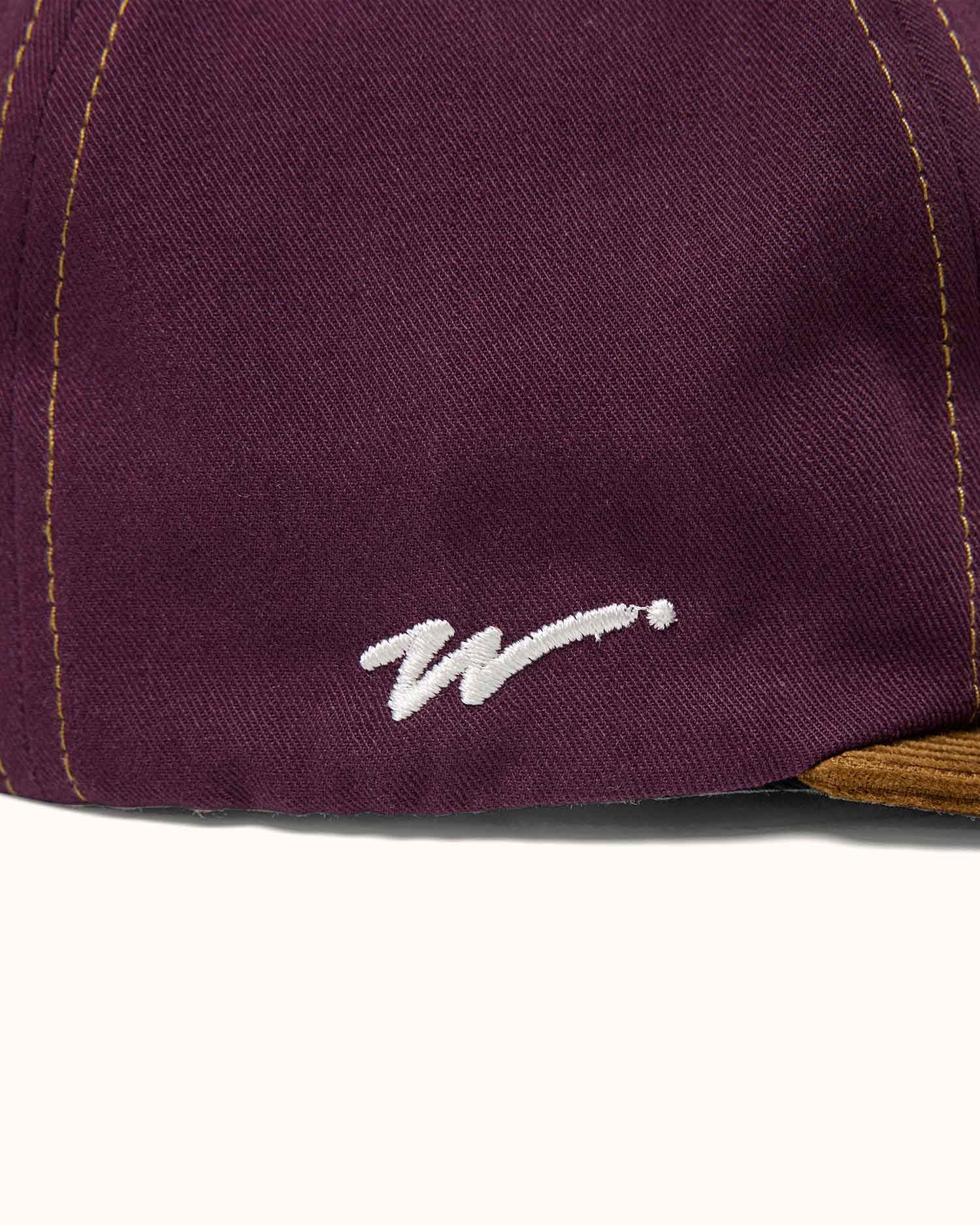 Knock Off Box Mid Cap - Merlot / Gold