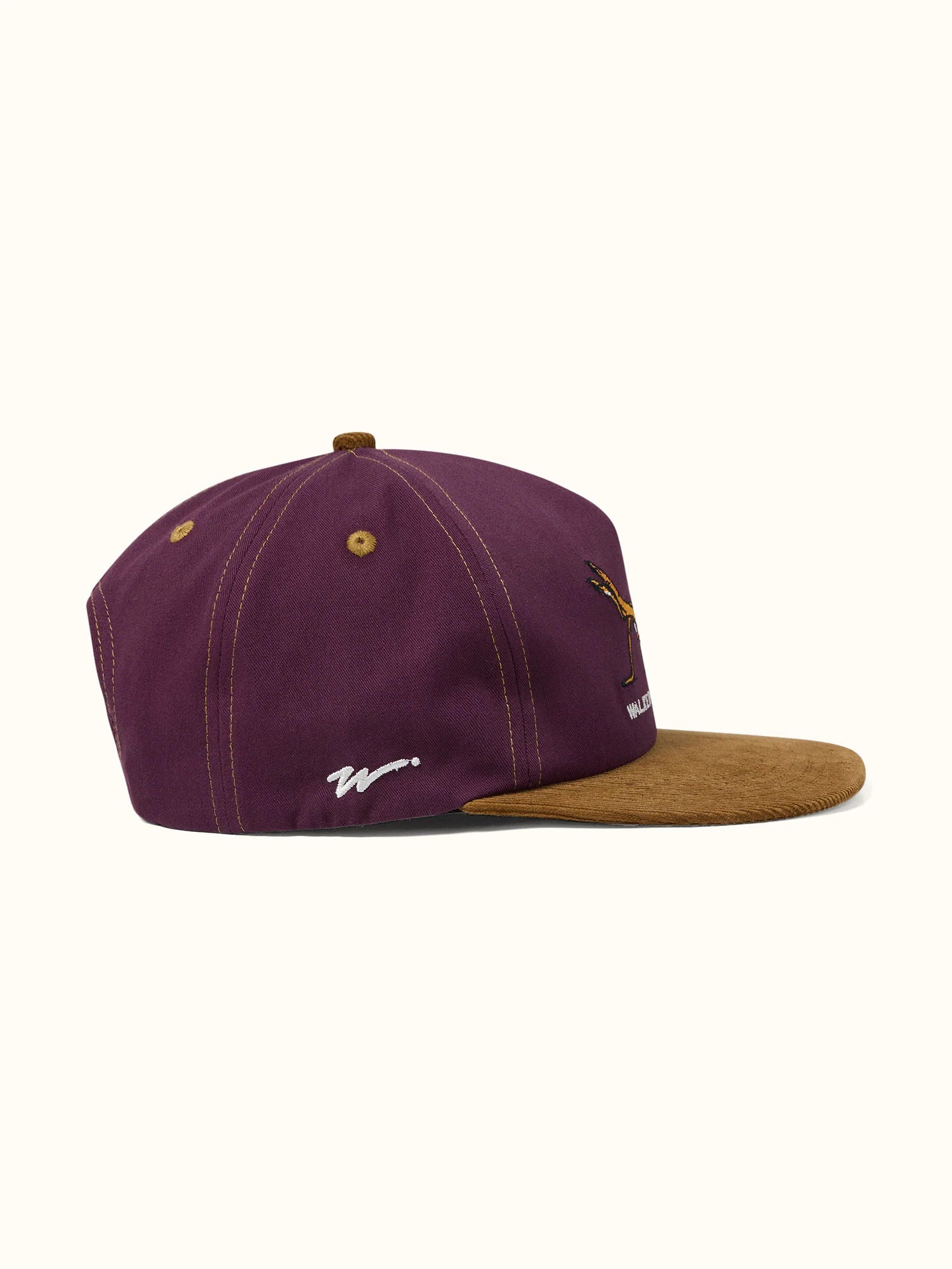 Knock Off Box Mid Cap - Merlot / Gold