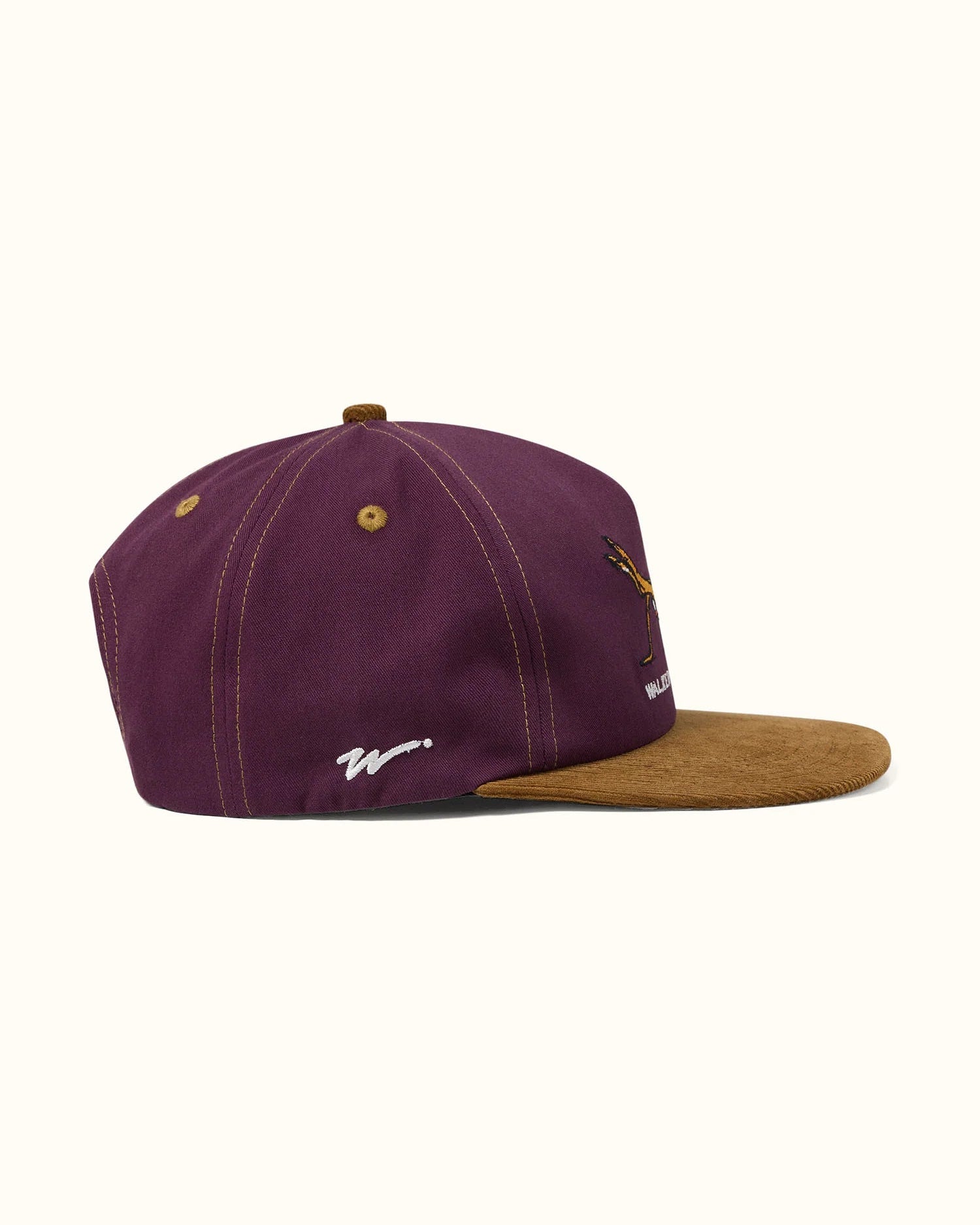 Knock Off Box Mid Cap - Merlot / Gold