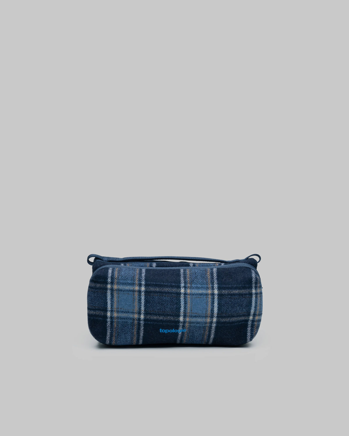 Bottle Sacoche Medium - Blue Check Check Wool