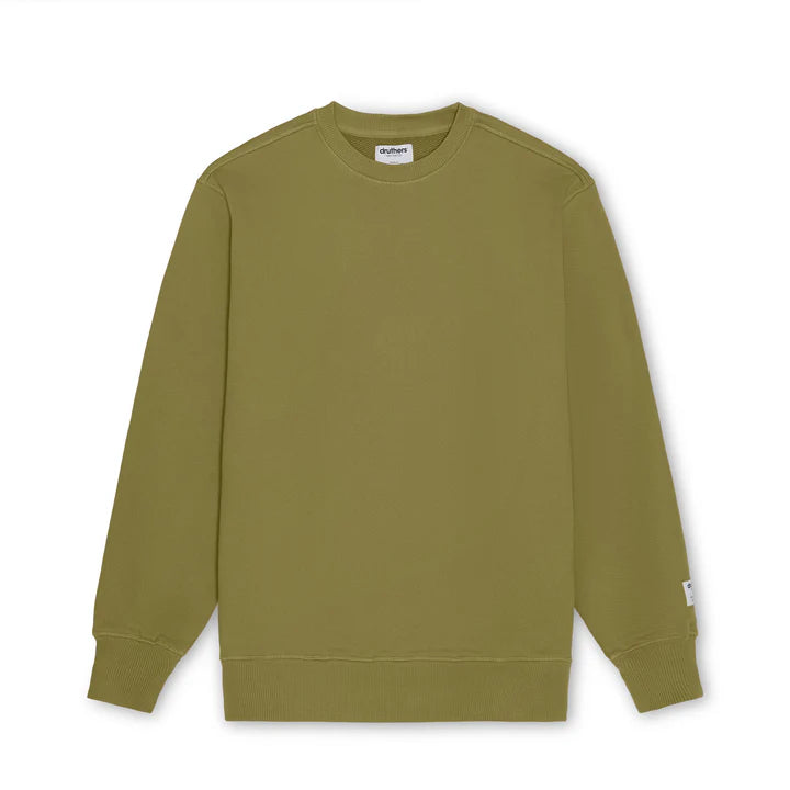 Organic Cotton French Terry Crewneck Sweatshirt - Calliste Green