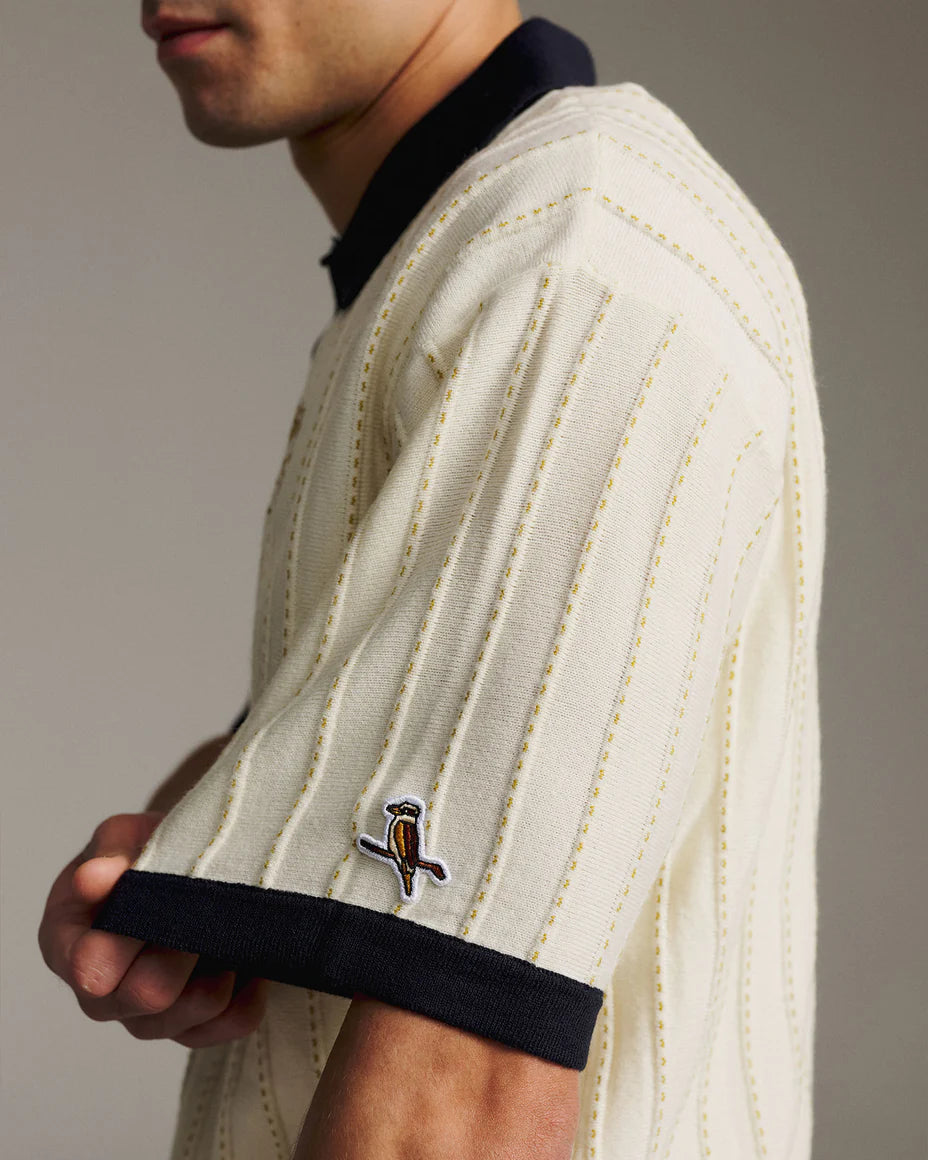 Fine Knotch Polo - Ivory