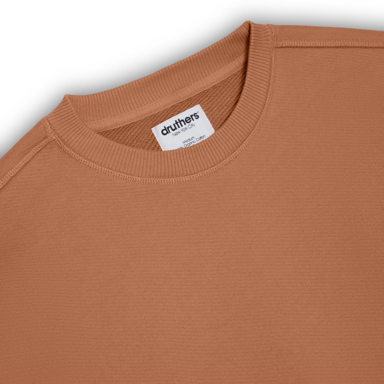 Organic Cotton French Terry Crewneck Sweatshirt - Orange