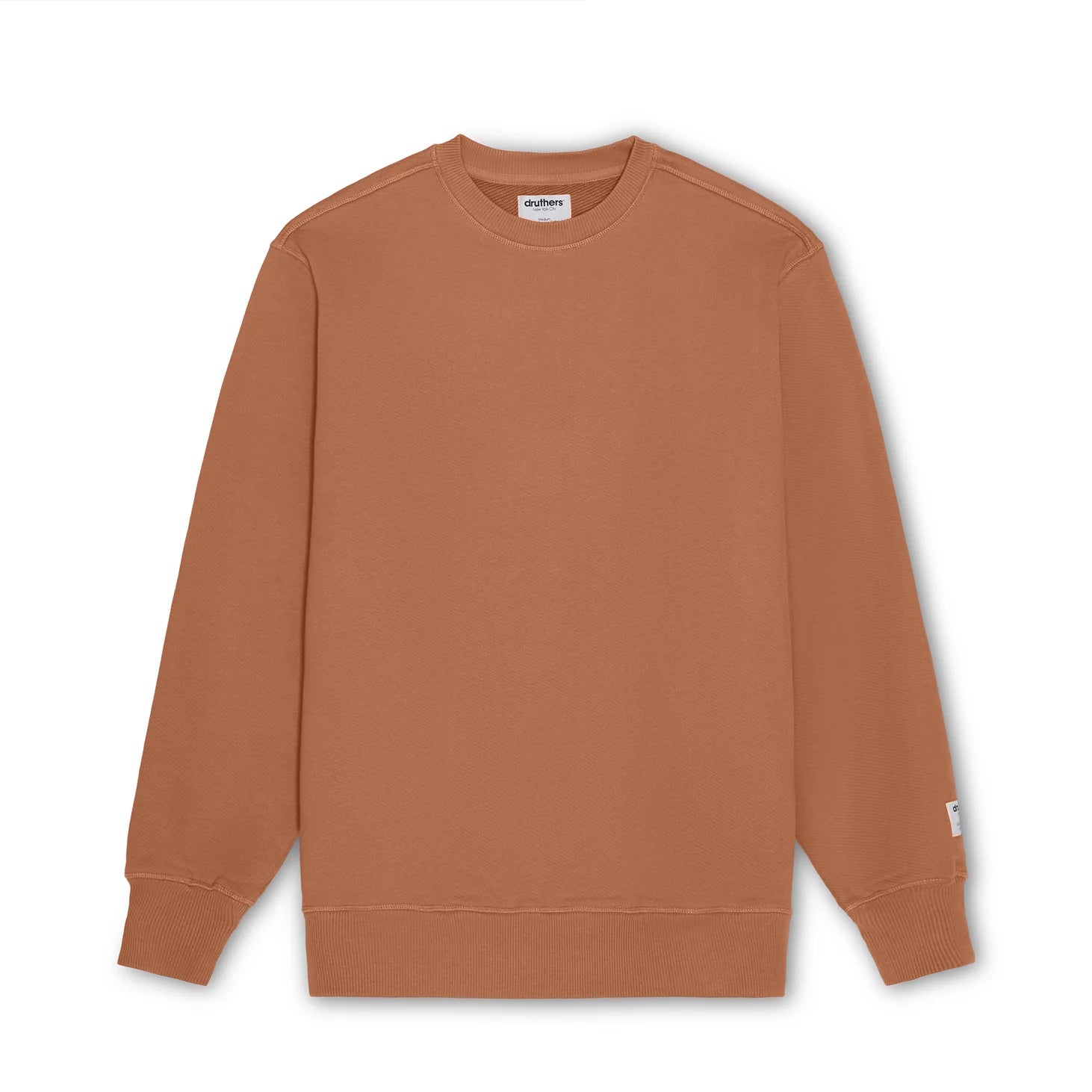 Organic Cotton French Terry Crewneck Sweatshirt - Orange