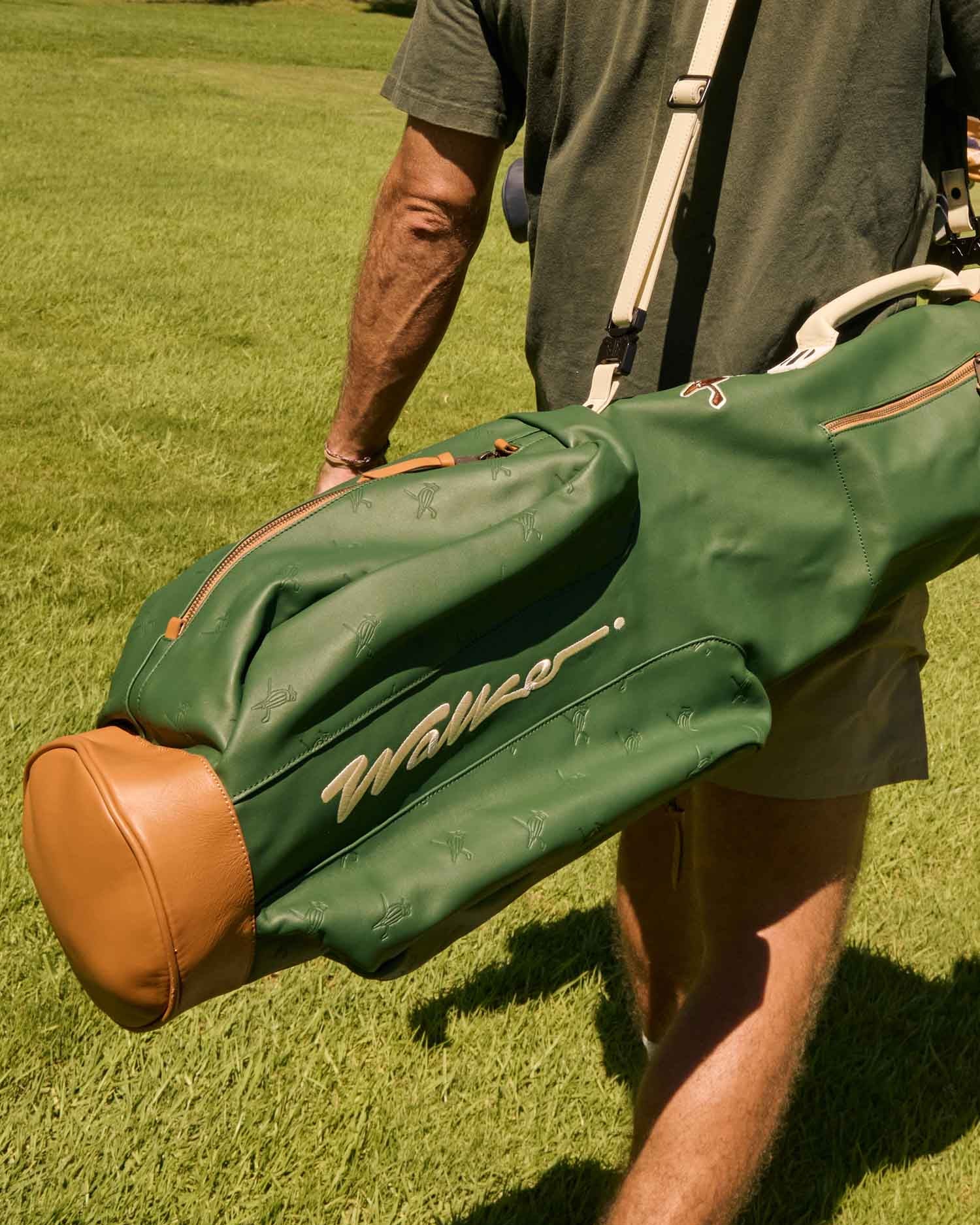 Walker x Hiroki Sunday Bag - Dark Green Leather