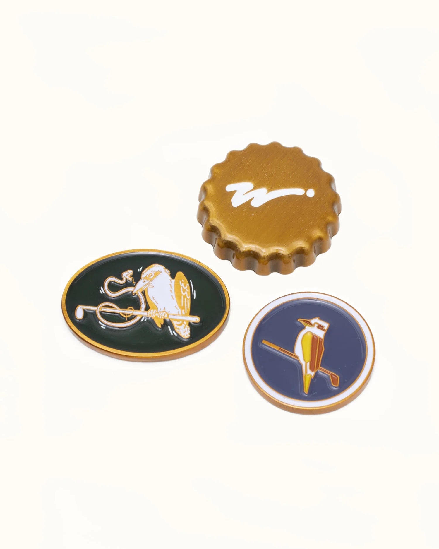 Ball Marker 3-Pack - The Hunter Antique Brushed Gold