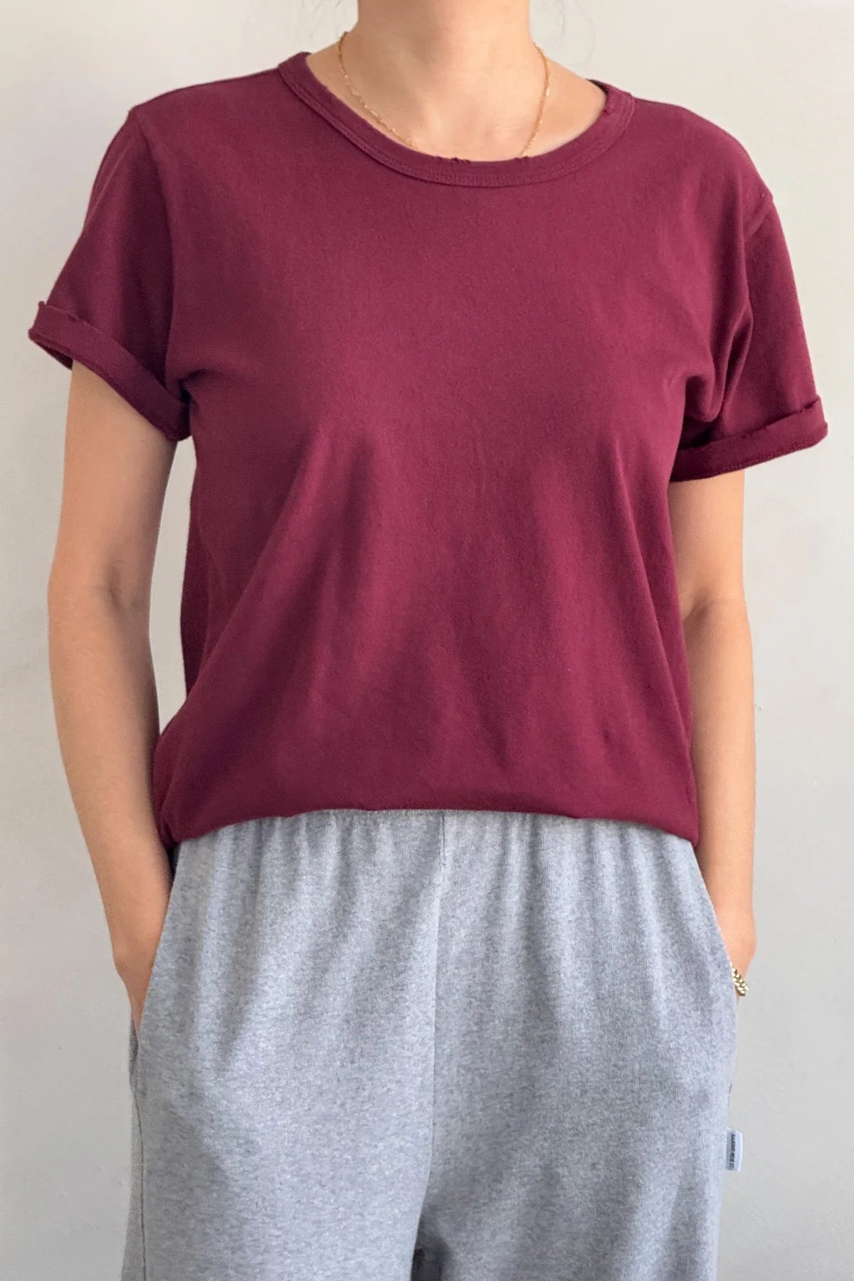 Vintage Boy Tee (Organic Cotton) - Burgundy