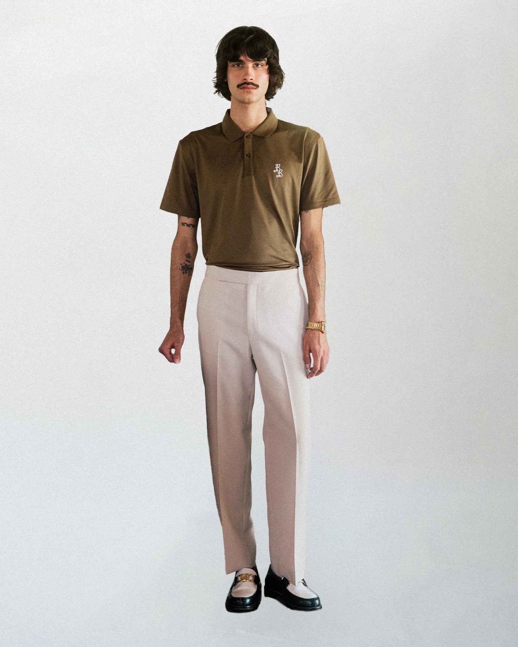 Essentials Athletic Polo - Bogey Brown