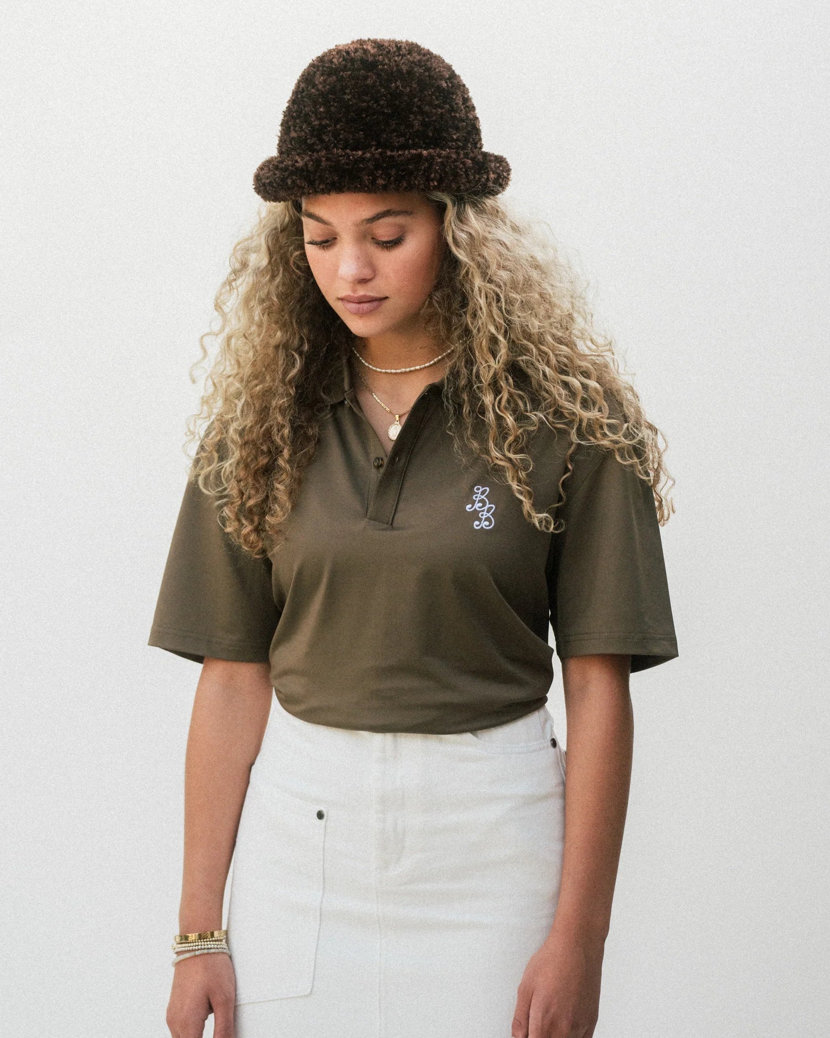 Essentials Athletic Polo - Bogey Brown