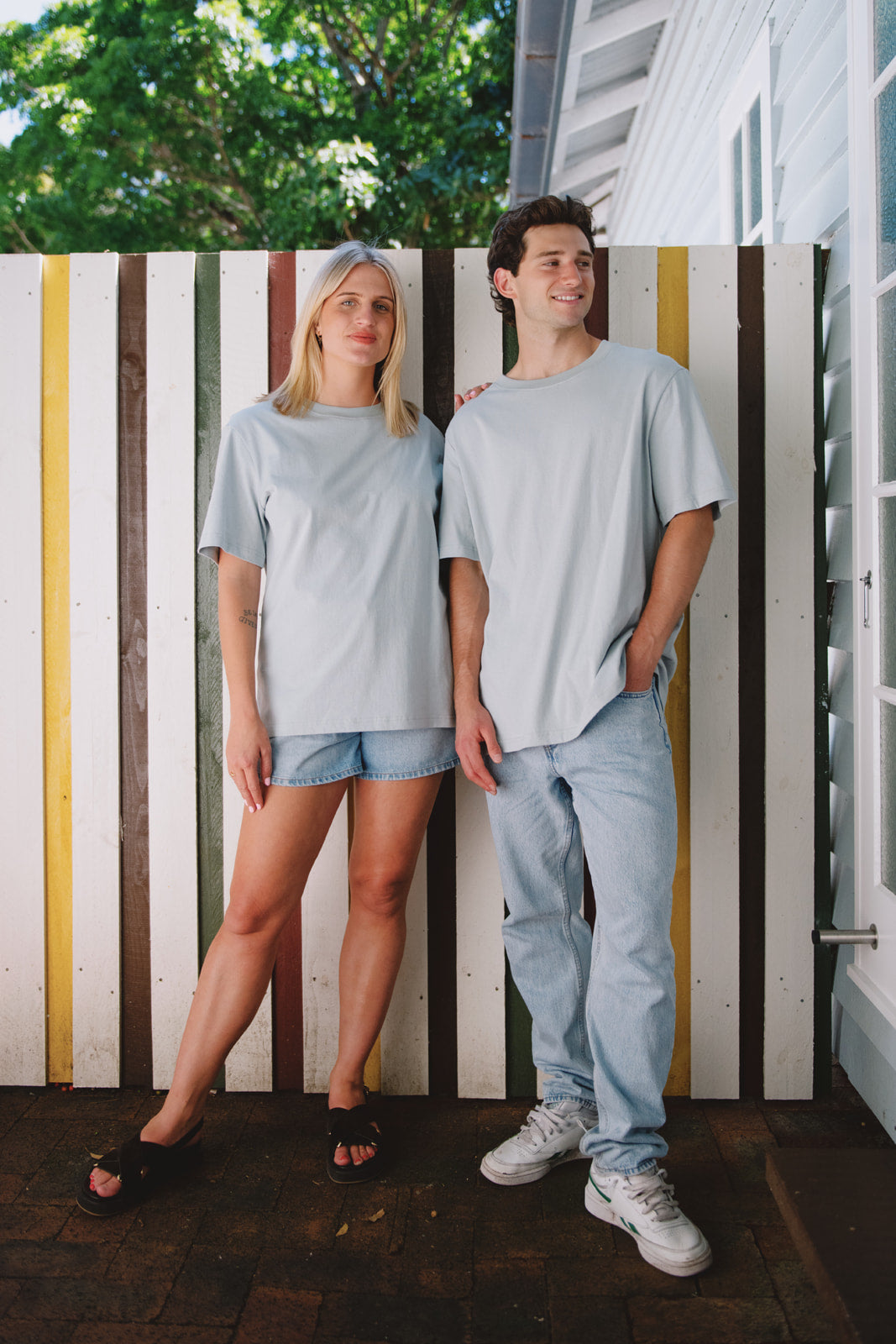 The Vintage Tee - Baby Blue - 220GSM