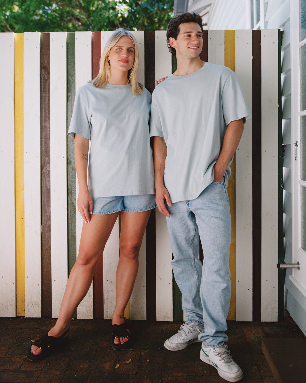 The Vintage Tee - Baby Blue - 220GSM