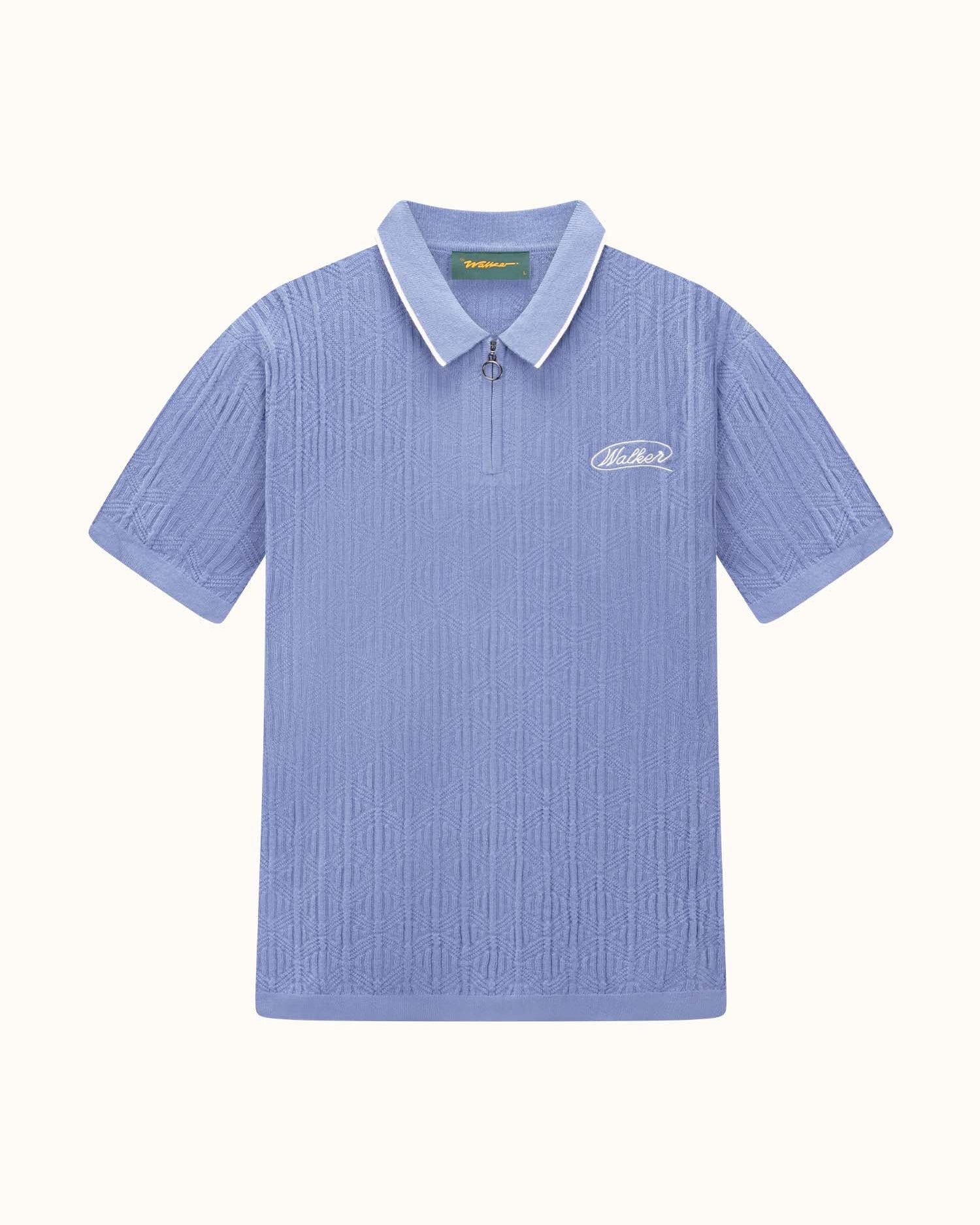 Lasso Knit Polo - Sky Blue