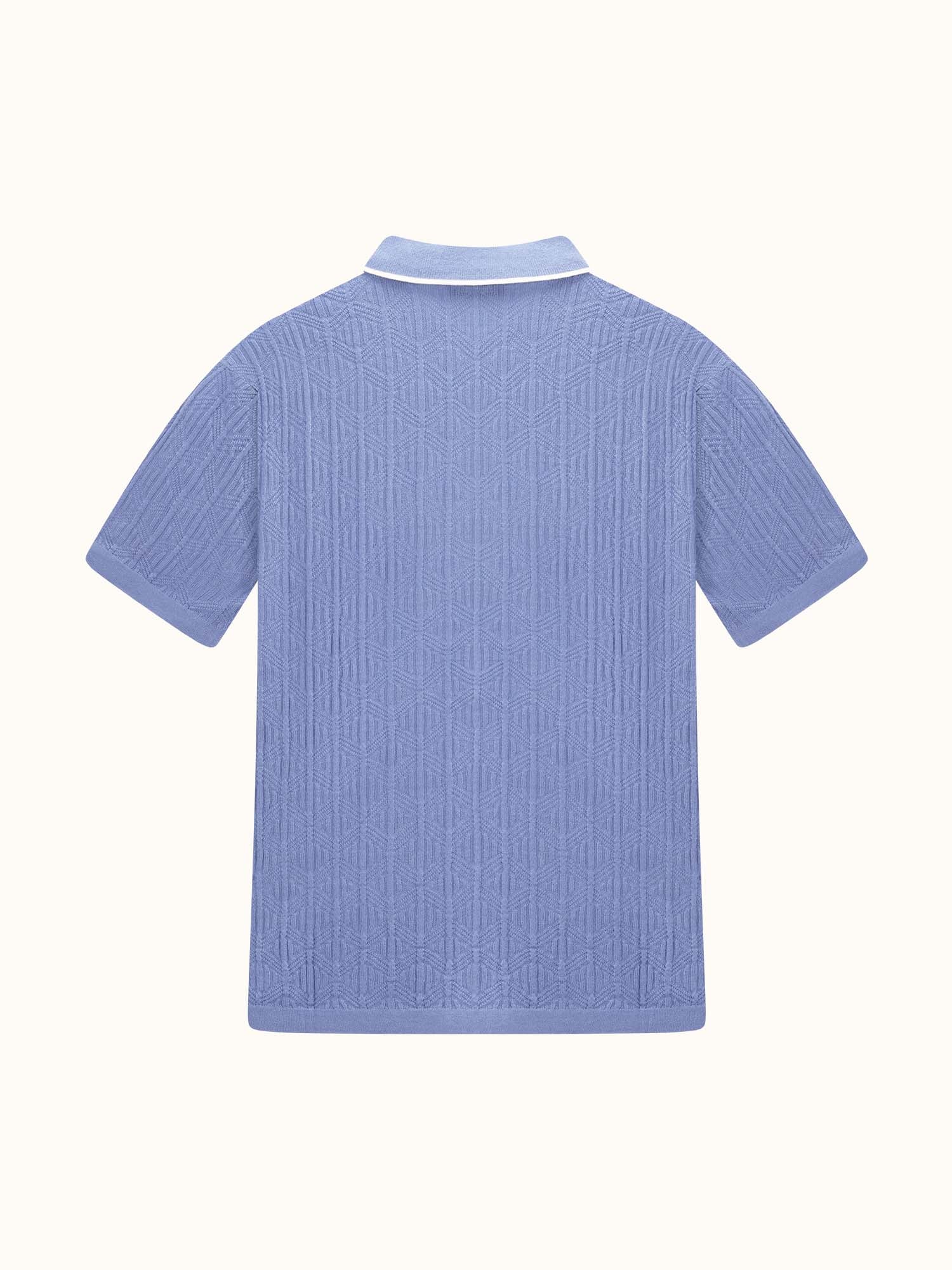 Lasso Knit Polo - Sky Blue