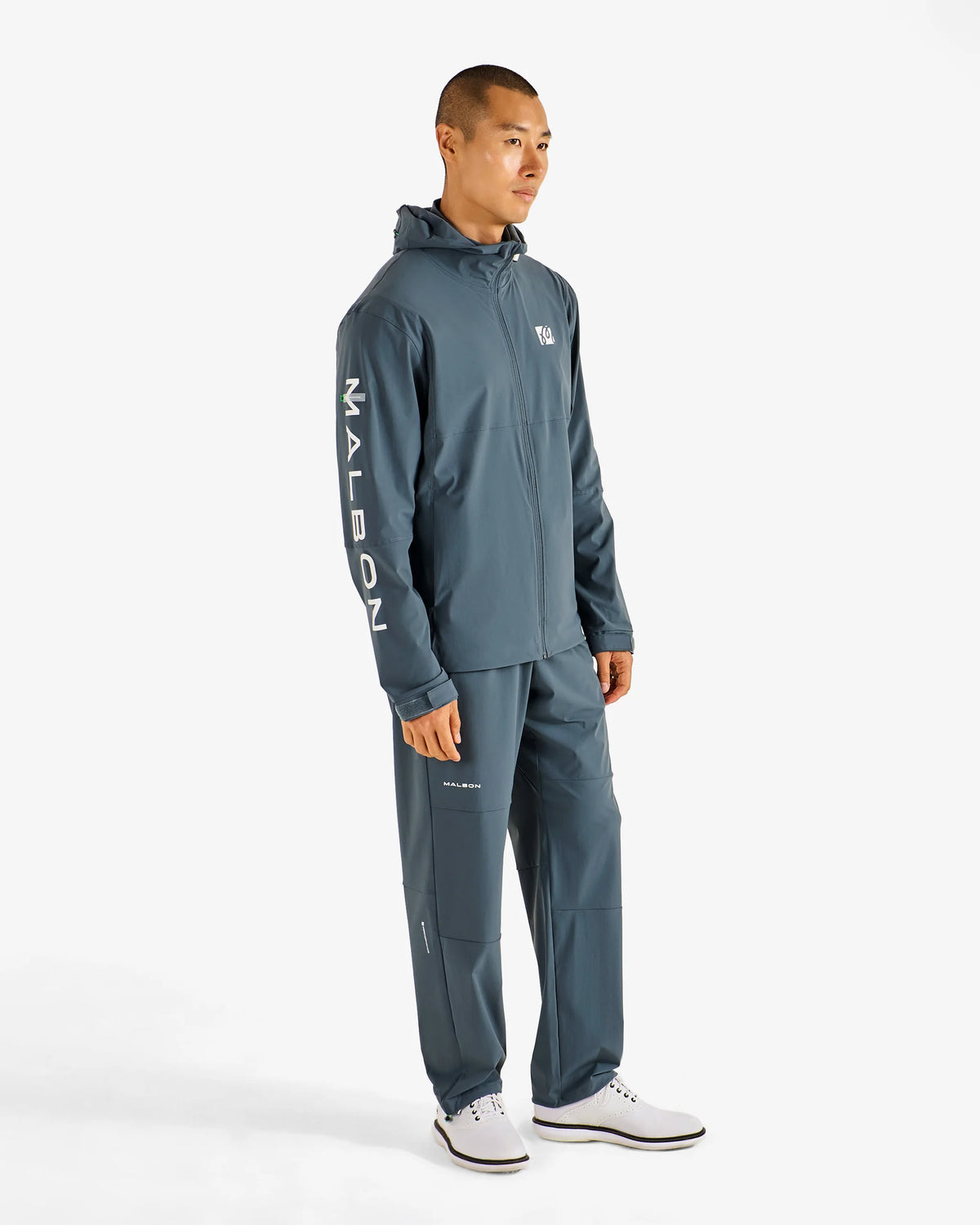 Malbon Performance Full Zip Shell Jacket - Dark Slate