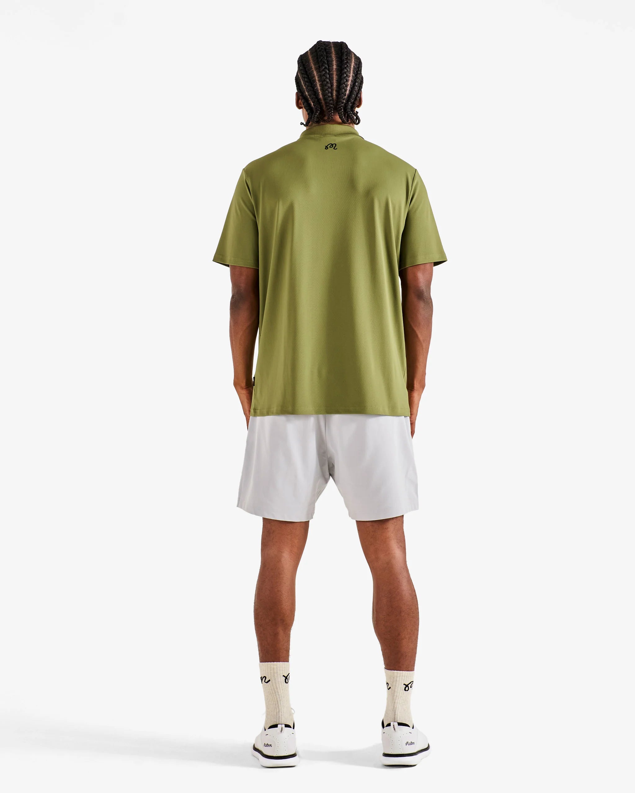 Block Placket Polo - Military Green