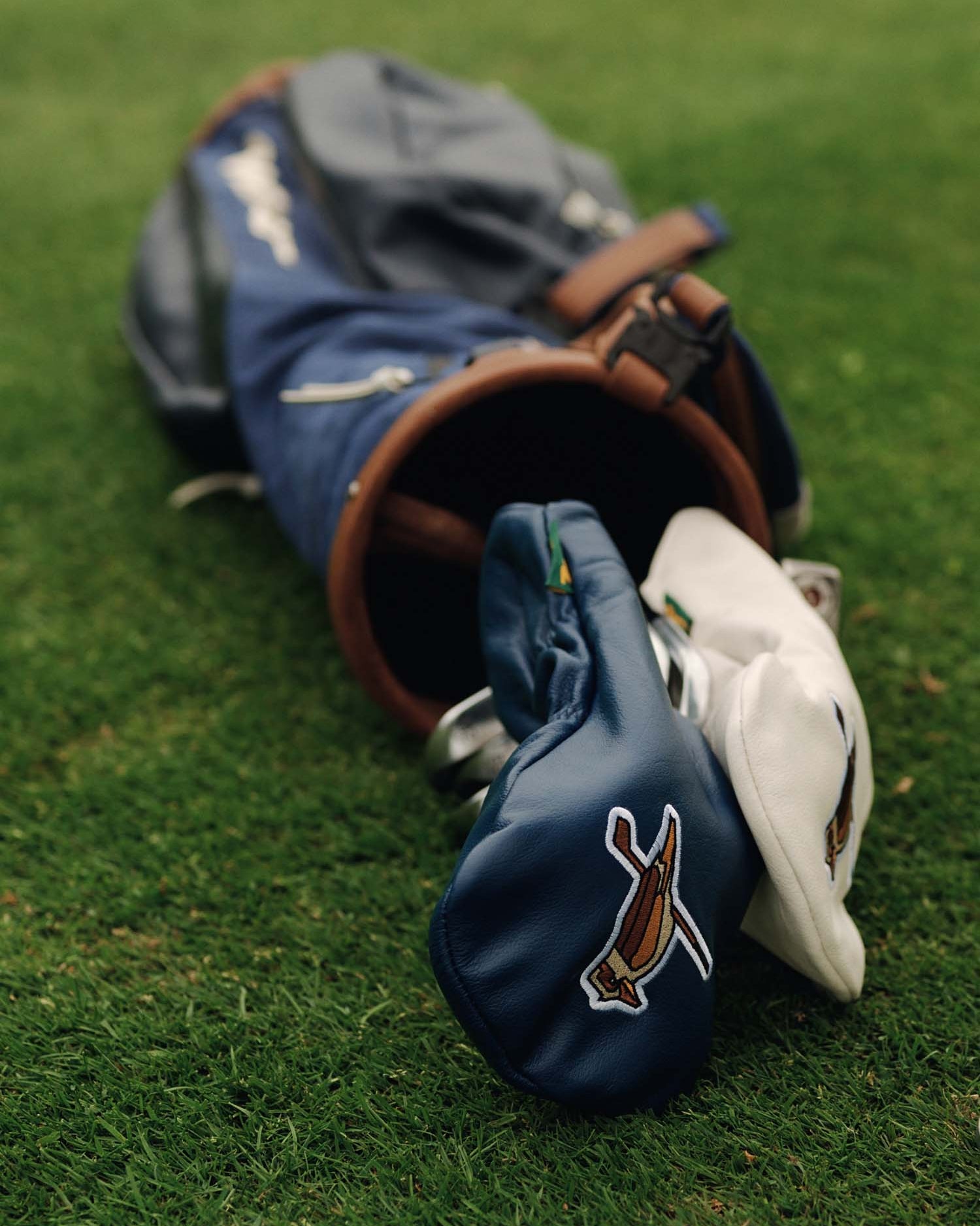 Kooka Leather Driver Headcover - Navy