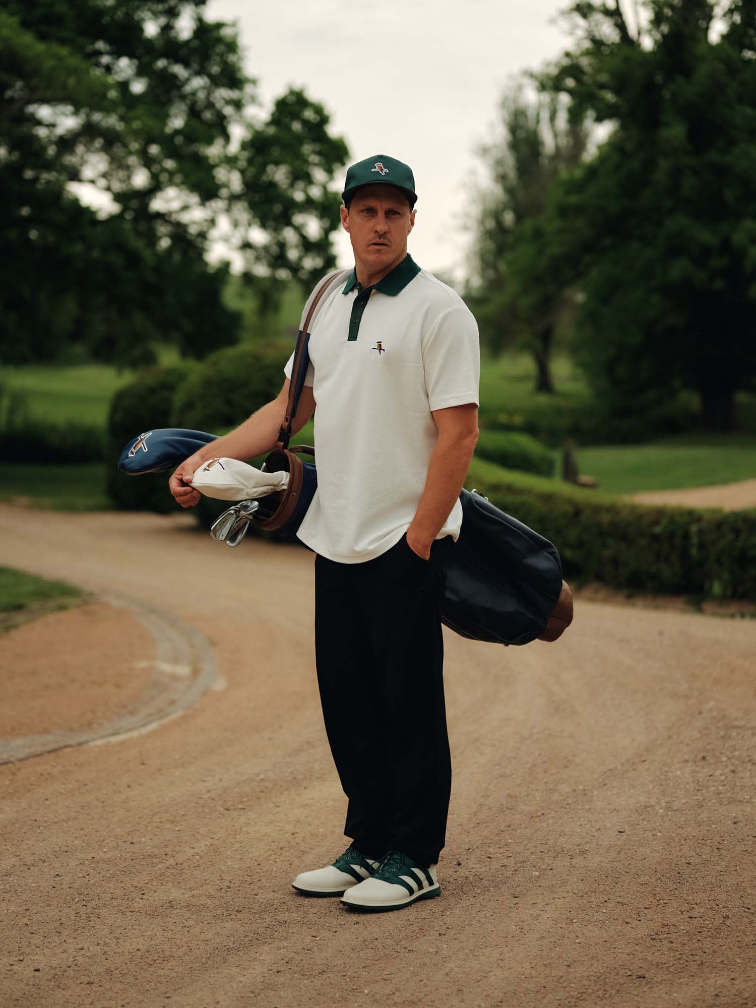 Two Tone Kooka Polo - White/Green