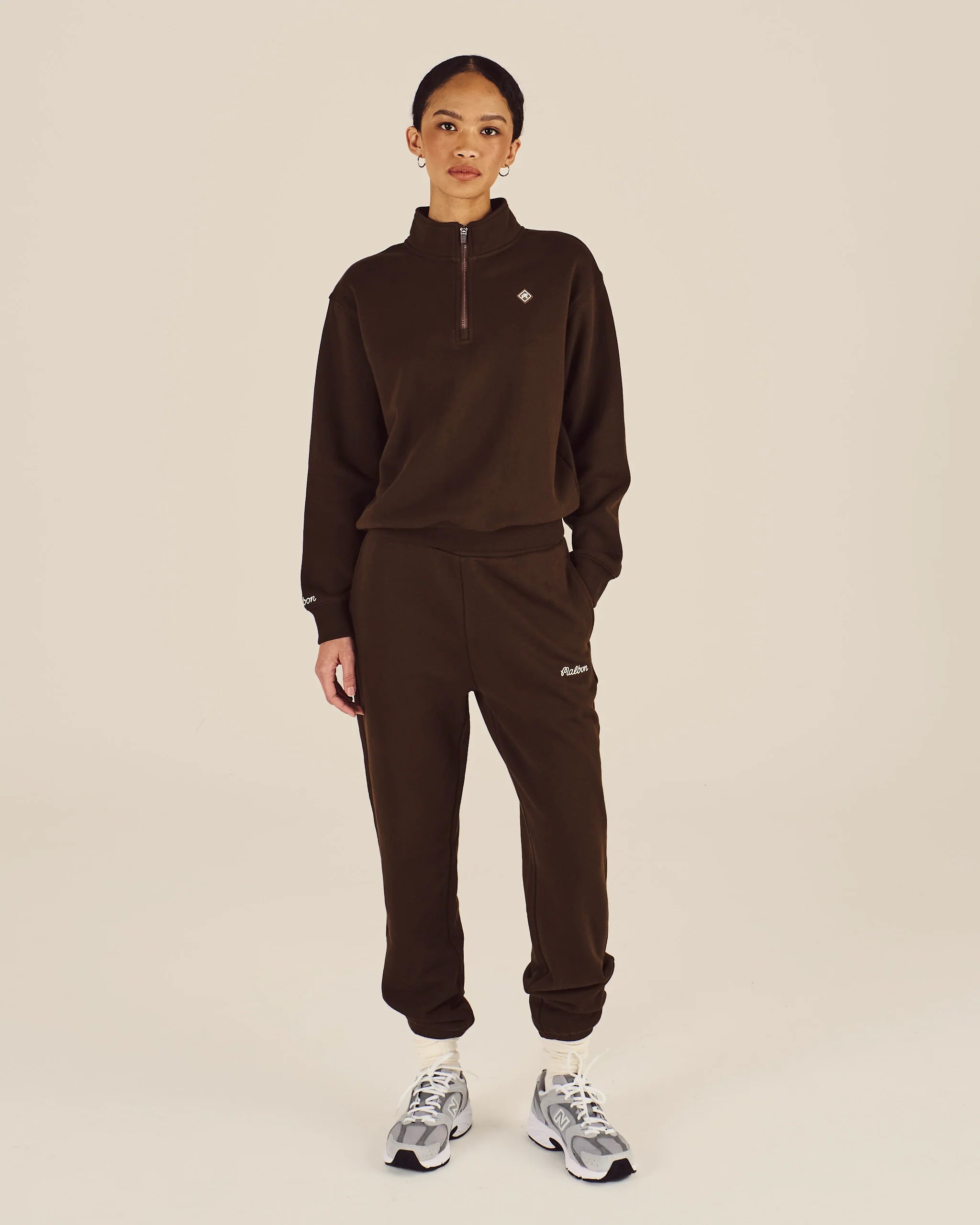 Delilah Diamond Sweatshirt - Brown