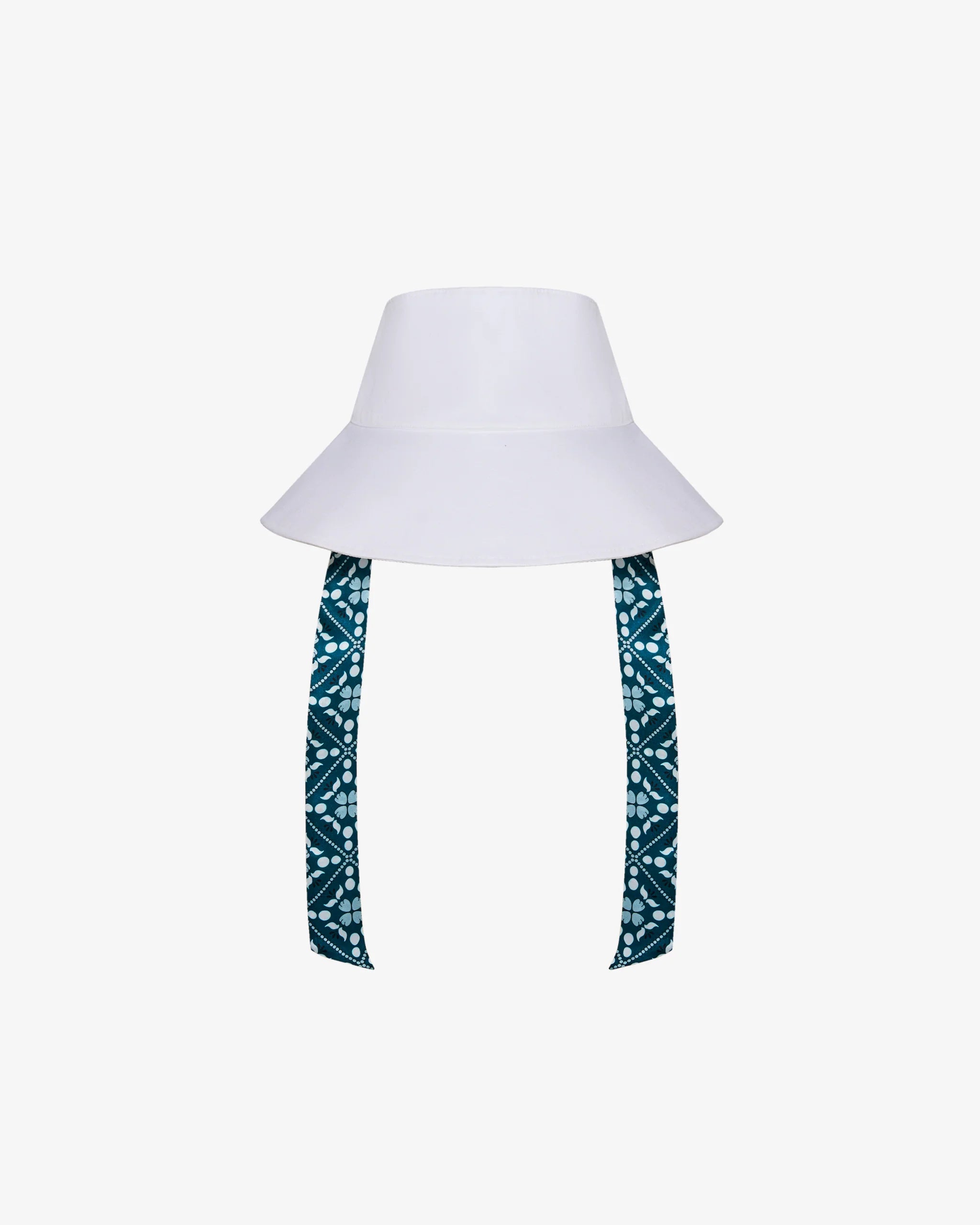 Gia Open Top Bucket Hat - White