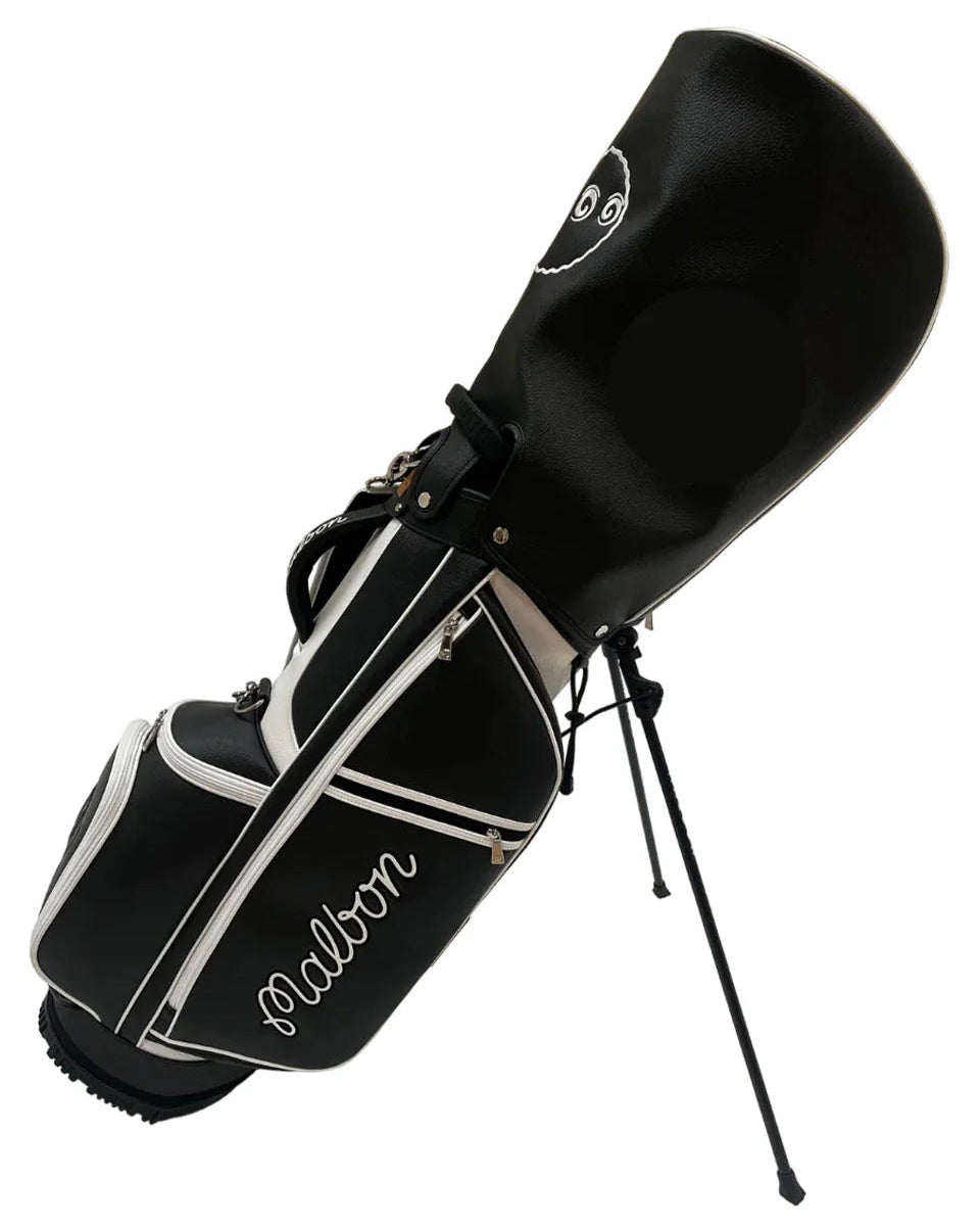 Malbon Evergreen Golf Stand Bag - Black/White