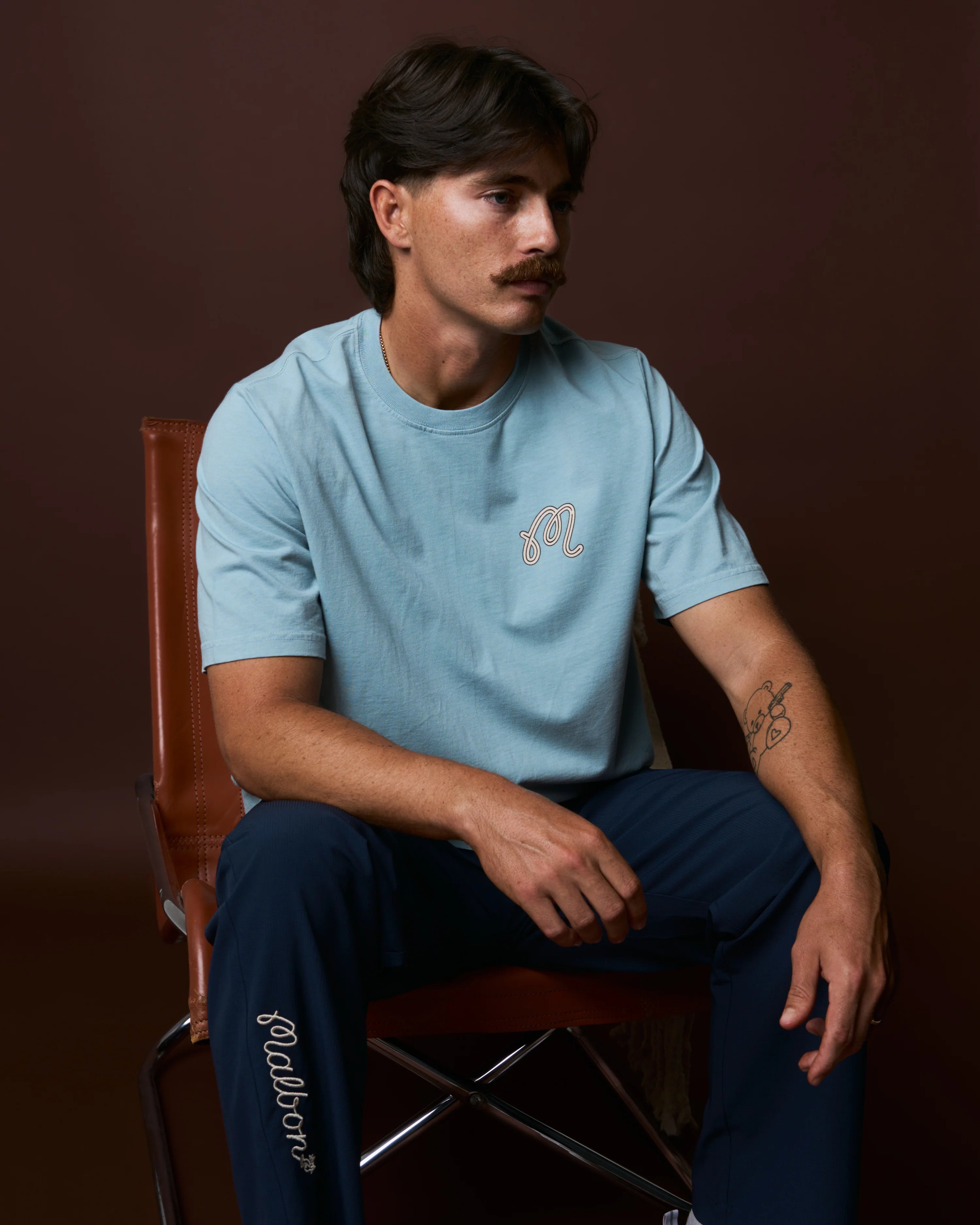 Bermuda Hawk & Dove Tee - Light Blue