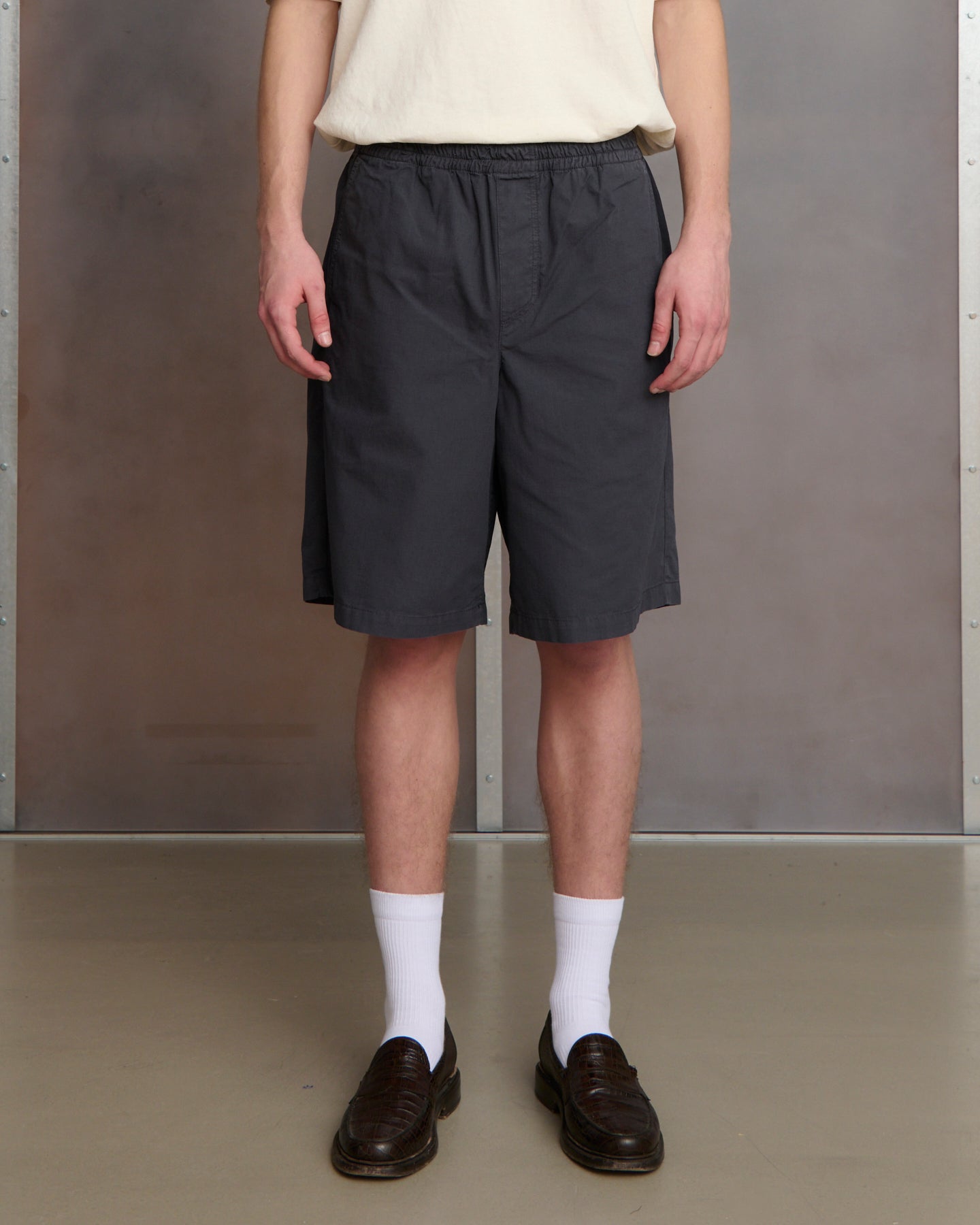 Cotton Ripstop Shorts - Charcoal