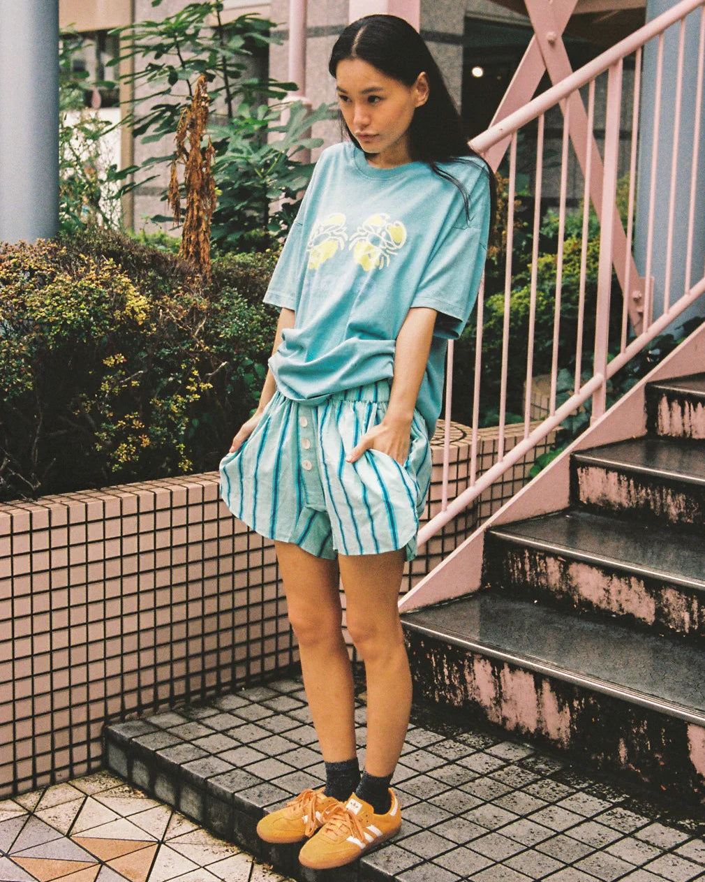 Crystal Blue Stripe Boxer Short