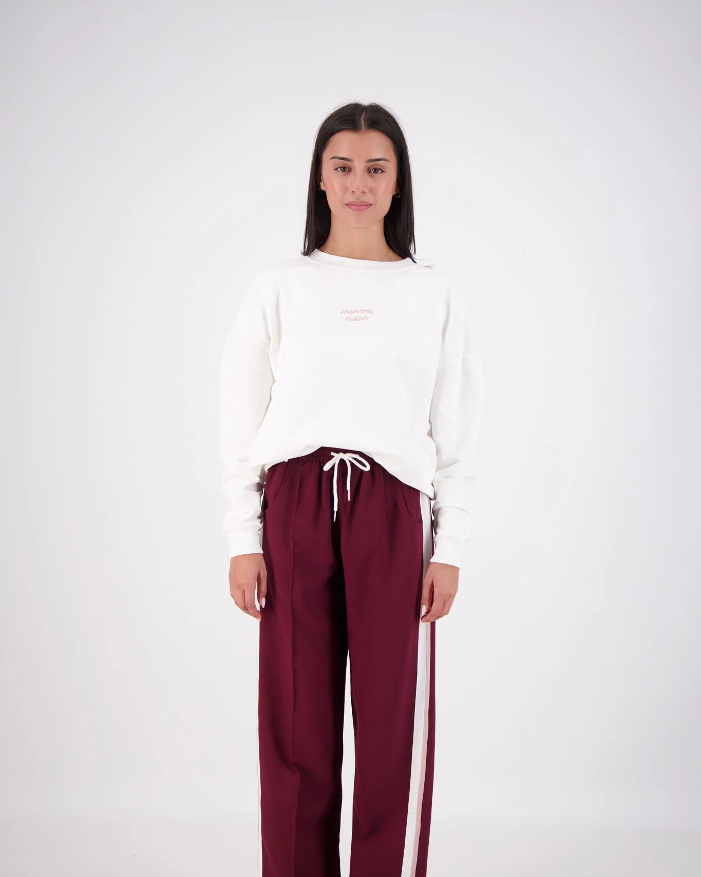 Relaxed Crew Neck Sweatshirt - White