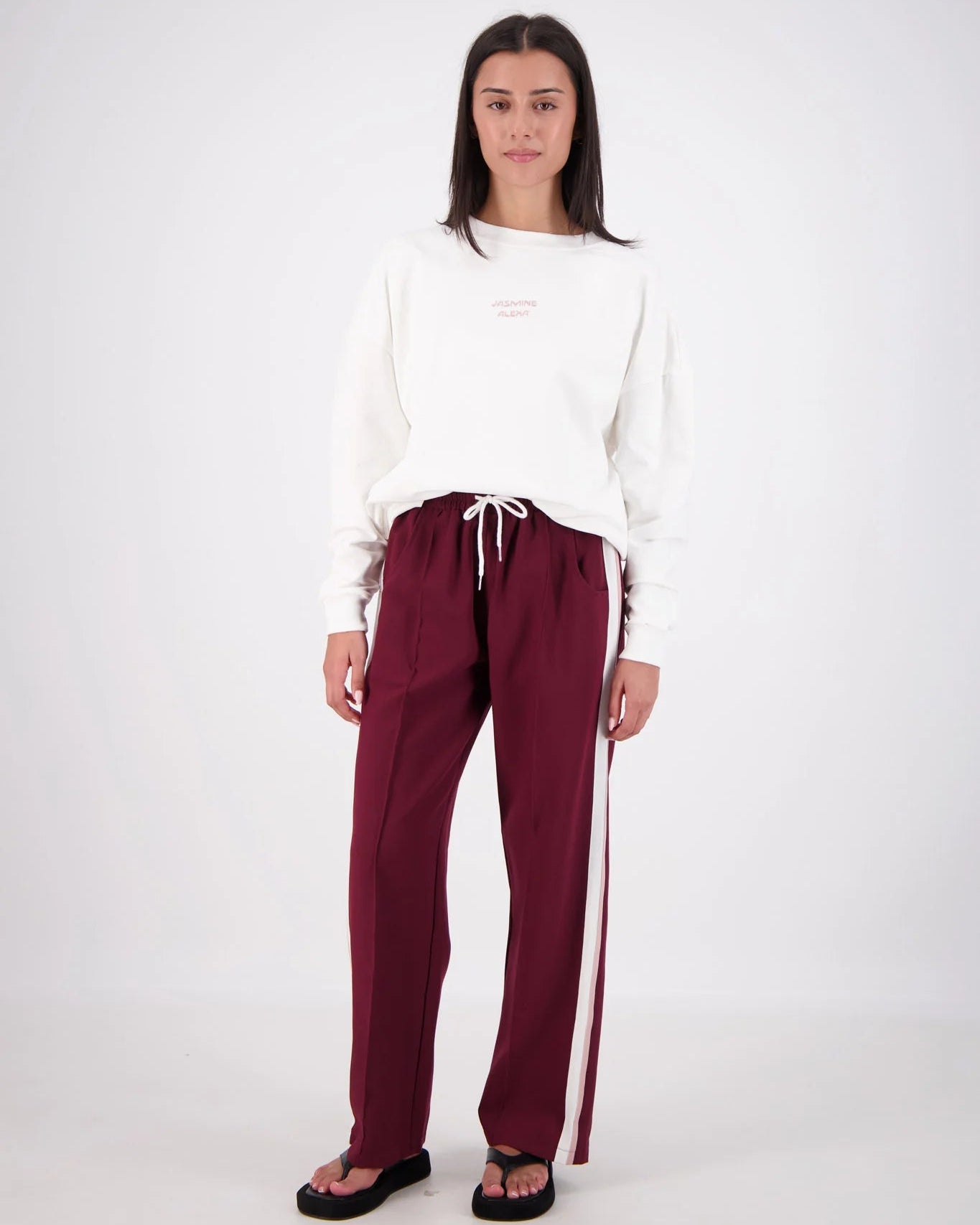 Relaxed Crew Neck Sweatshirt - White