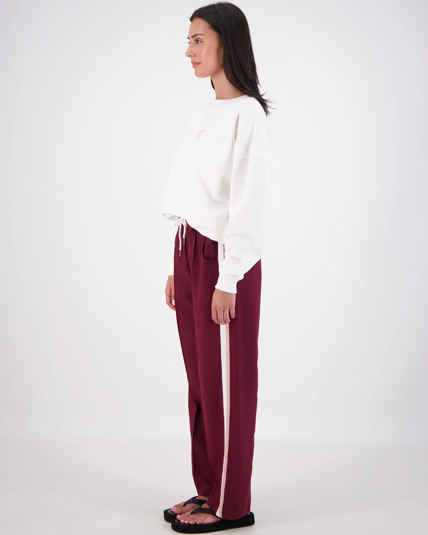 Relaxed Crew Neck Sweatshirt - White